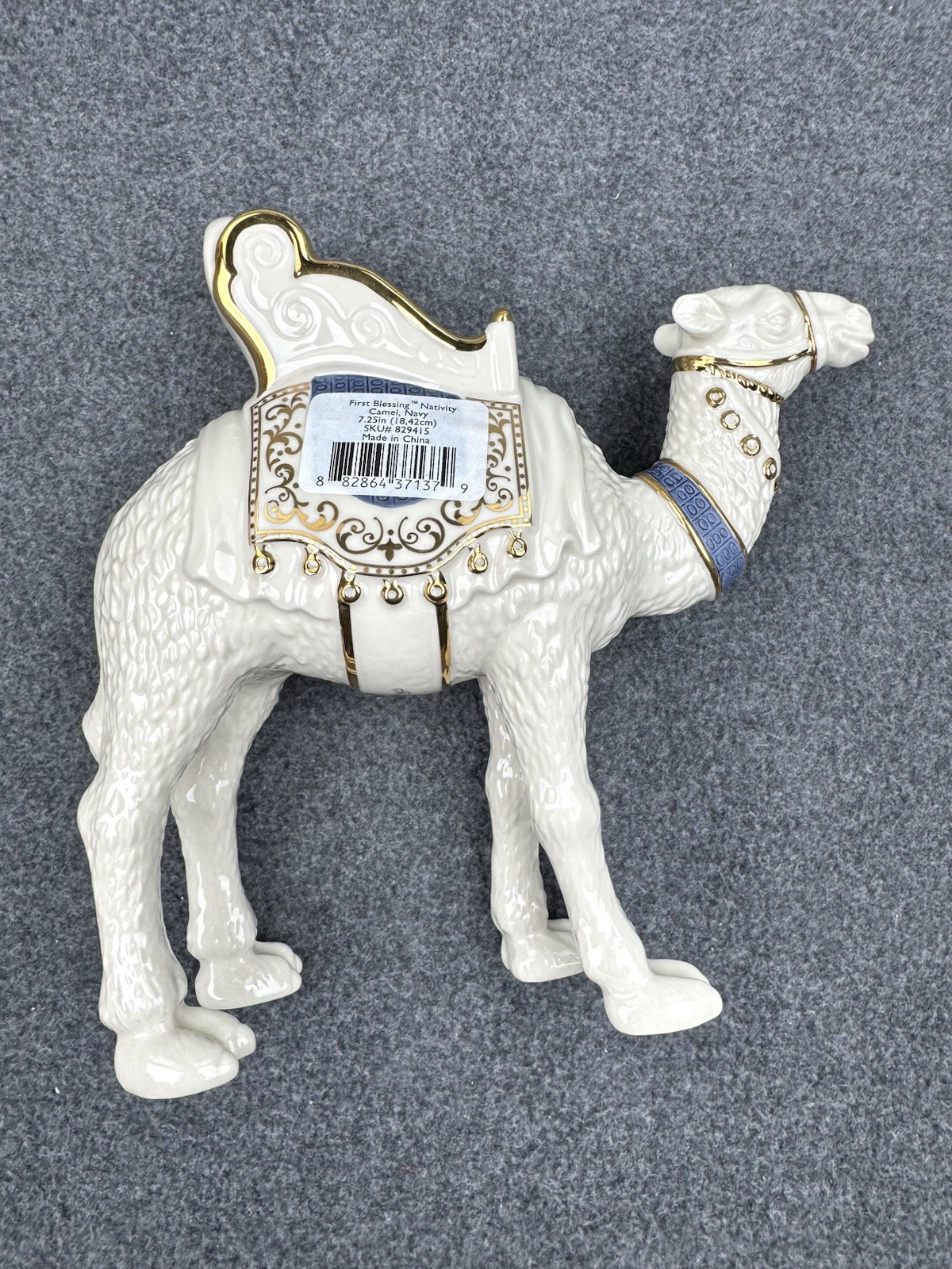 Lenox First Blessing Nativity Standing Camel Navy Blue Saddle MIB