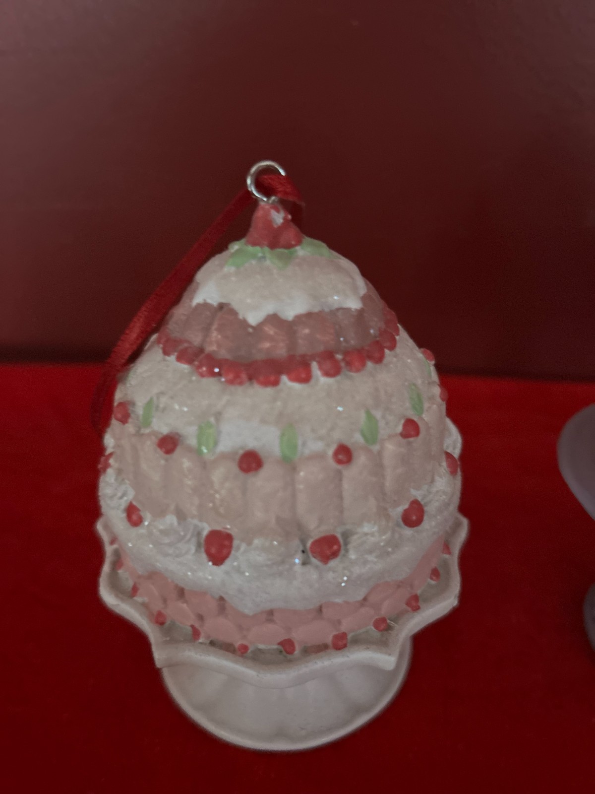 Cupcakes & Cashmere Set of 3 Pastel Sugar Candy Frosted Cake Pedestal Ornaments