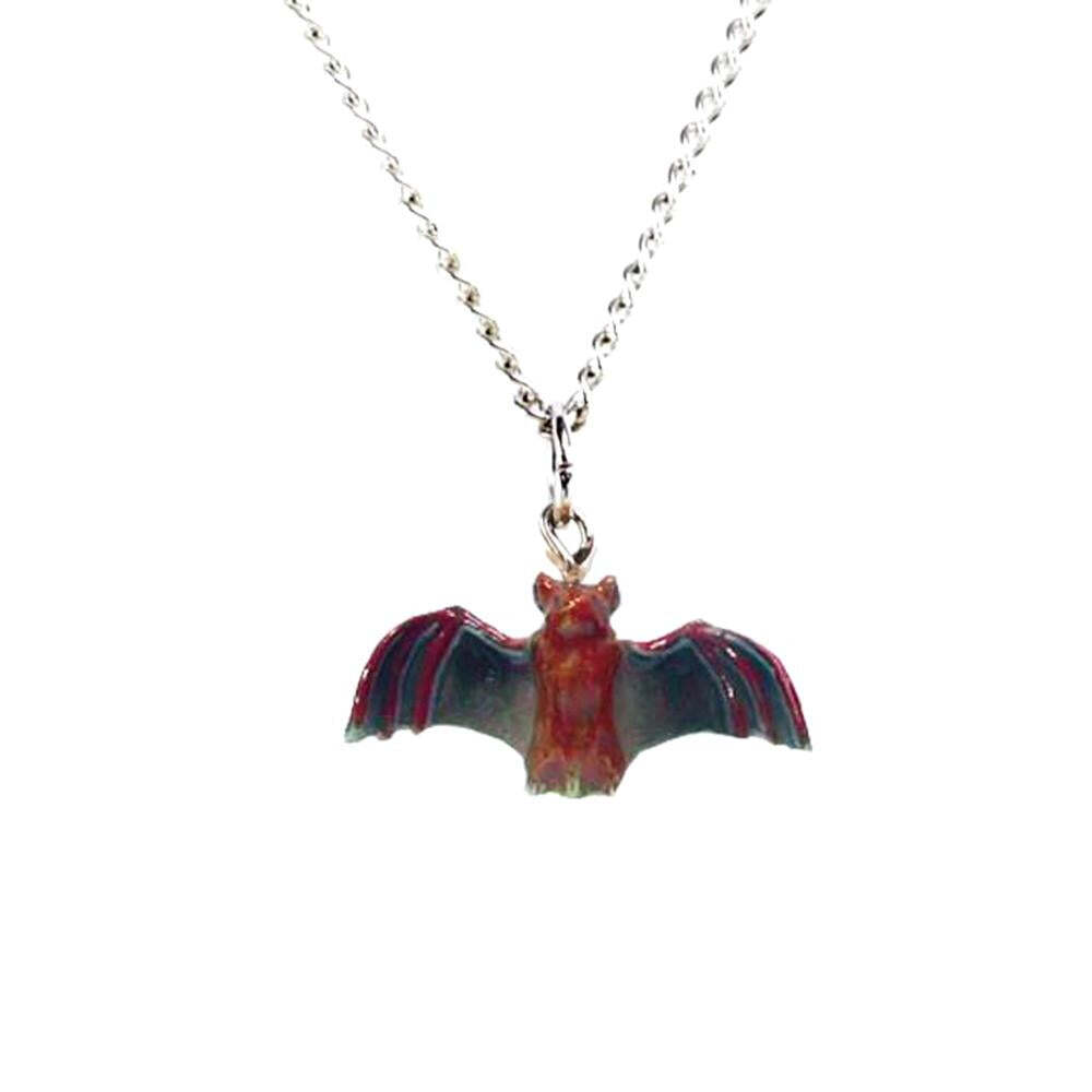 Little Critterz Jewelry – Little Brown Bat Bird – Pendant Porcelain Jewelry