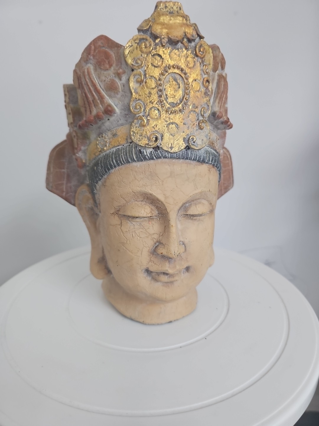 Handmade Aztec Warrior Head Custom Sculpted Made In China