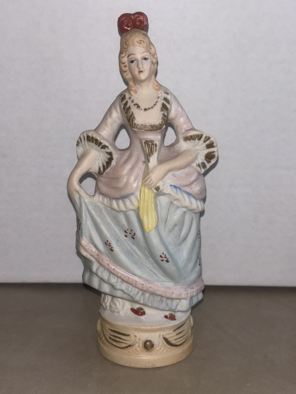 Ucagco China Made in Occupied Japan 8-inch Ceramic Colonial Woman Figure