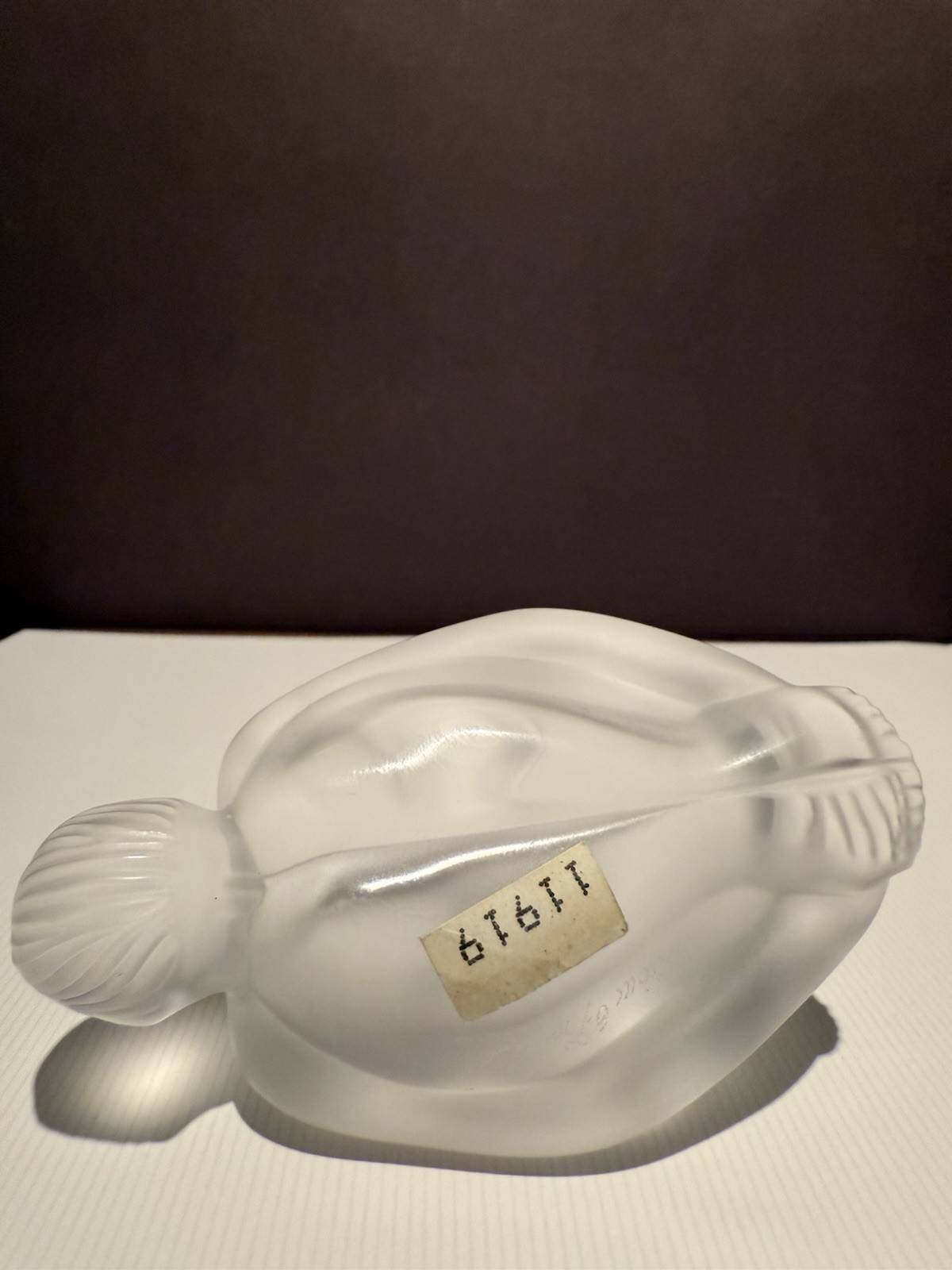 Lalique Resting Nude Folded Leaf Clear 11919 MINT Condition