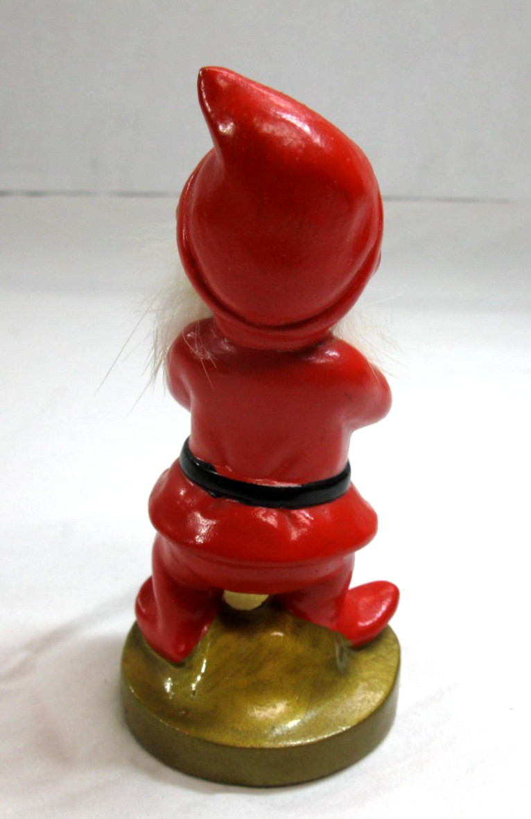 Gnome Pixie Elf Figure with Arms Crossed Ceramic Vintage 5.5″ Tall
