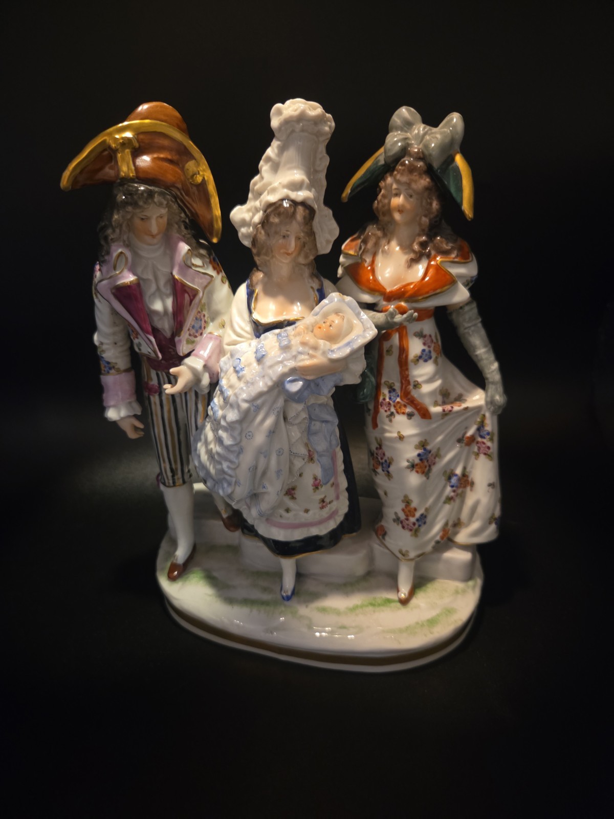 Antique Italian Capodimonte Figurine The Baptism French Napoleonic Era “Rare”