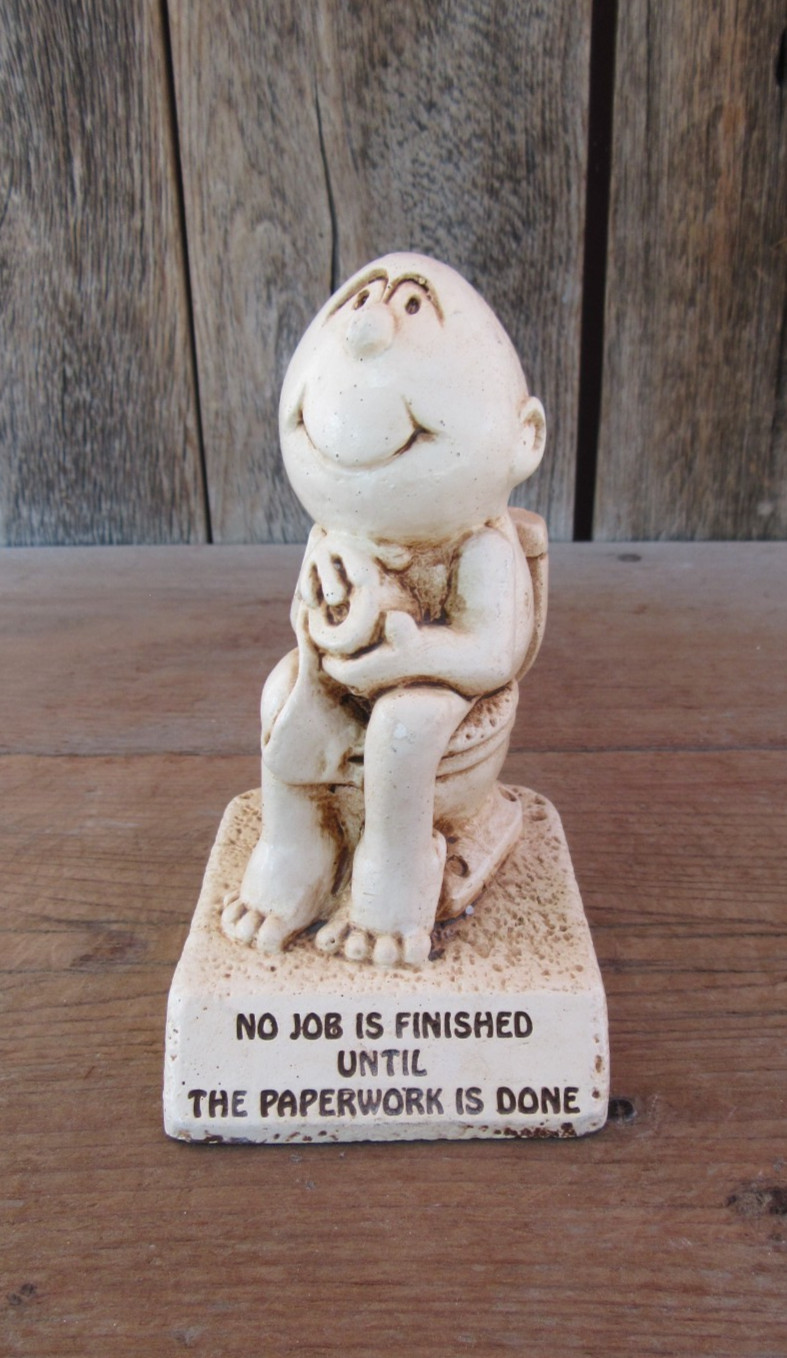Vintage Paula Novelty Figurine, Gag Gift, Kitsch, Risque , Adult humor