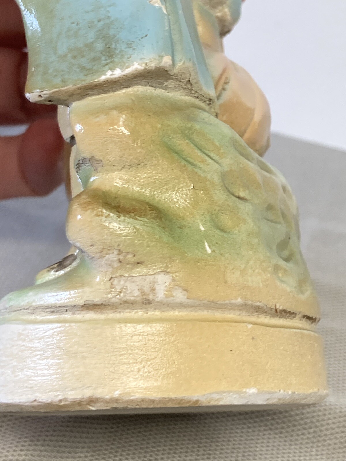Vtg Romantic Victorian Couple Hand Painted Chalkware Plaster Figurine Statue 5″
