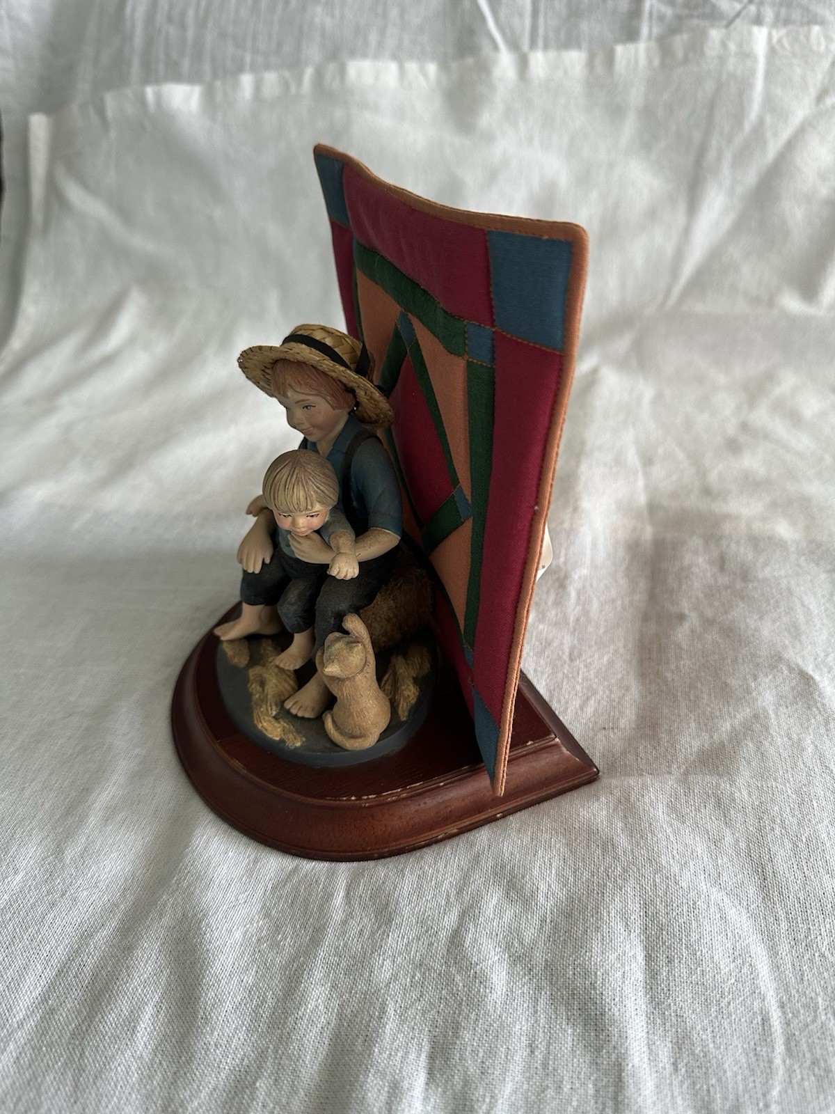 Willitts Designs Amish Heritage Eli & Benjamin Kids Figurine Signed