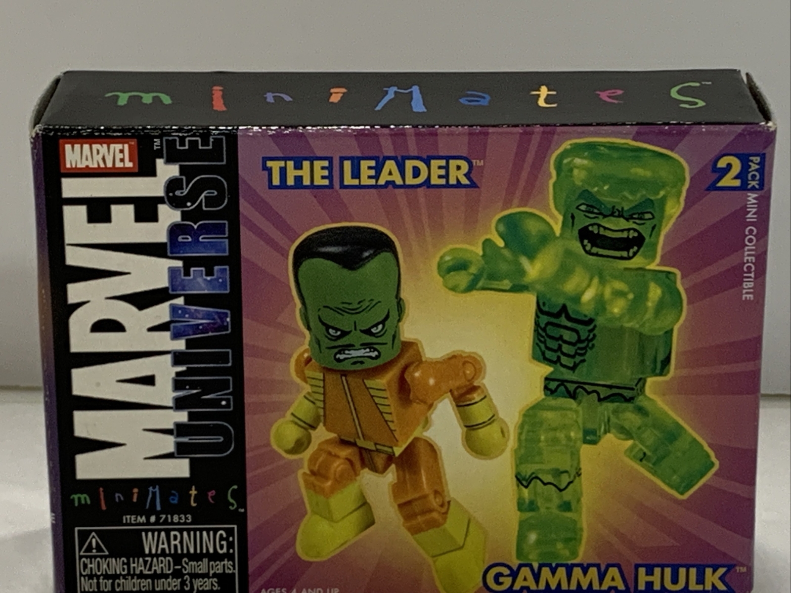 MINIMATES ART ASYLUM MARVEL UNIVERSE THE LEADER and GAMMA HULK Mini Figures NEW