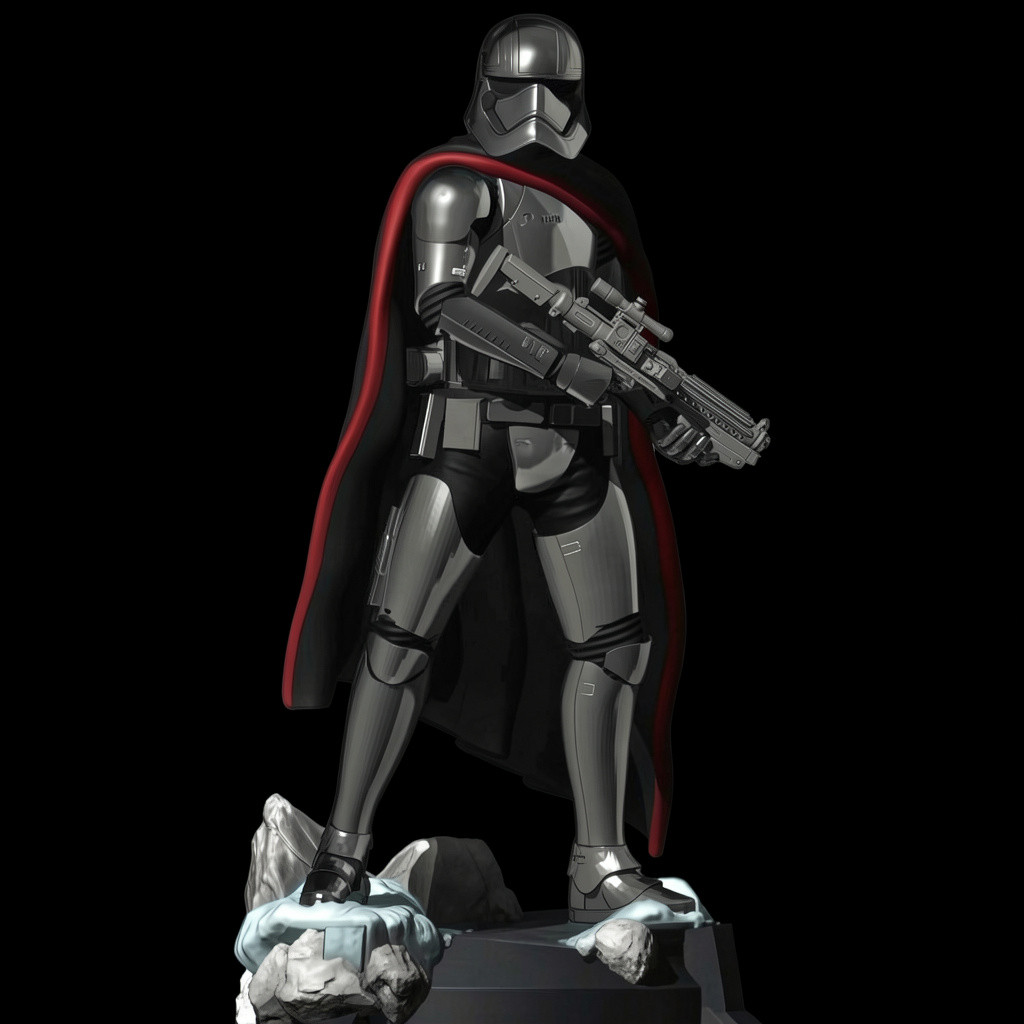 Captain Phasma StarWars! Printed 16k Res! HandPainted or Unpainted!