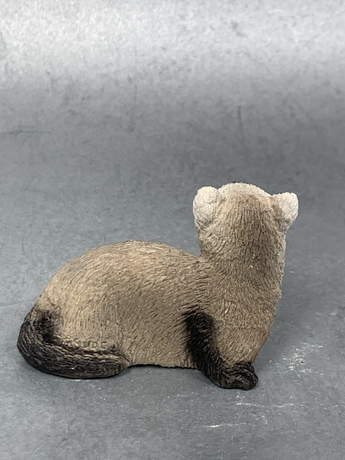 Stone Critter Littles Black Footed Ferret Figurine Vintage USA SCL-065