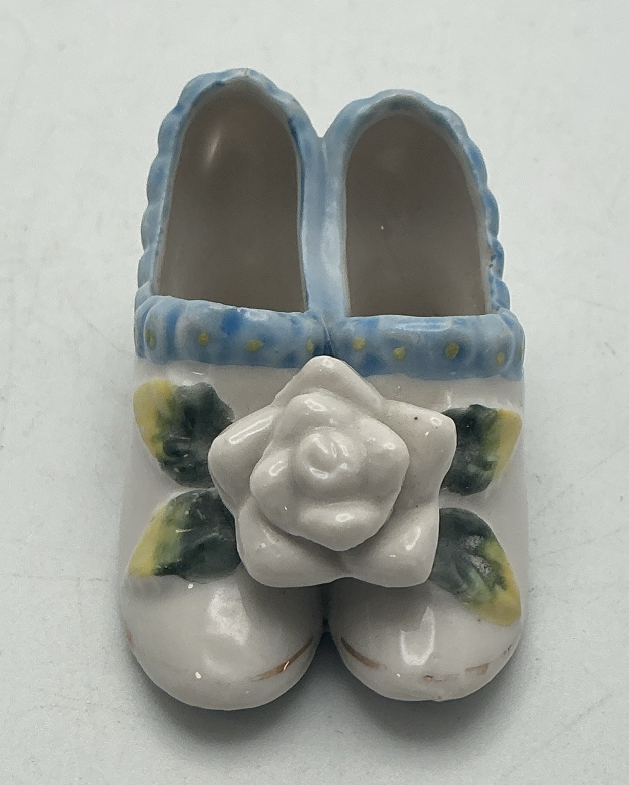 Vintage Bone China Porcelain Pair of Shoes Figurine Japan 1950s See Photos