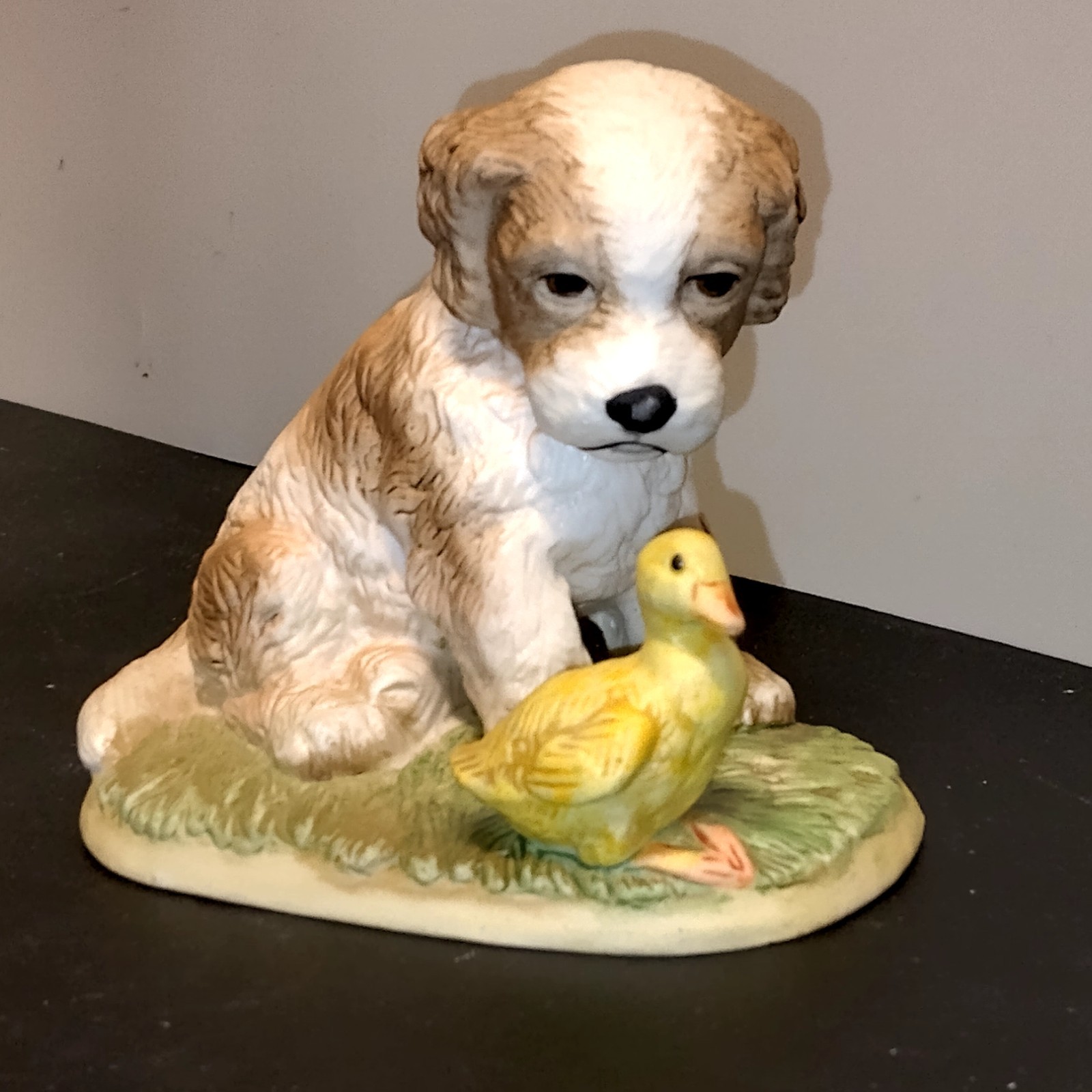 Cocker Spaniel Puppy With Duckling Vintage Spring Easter Homco Ceramic Decor