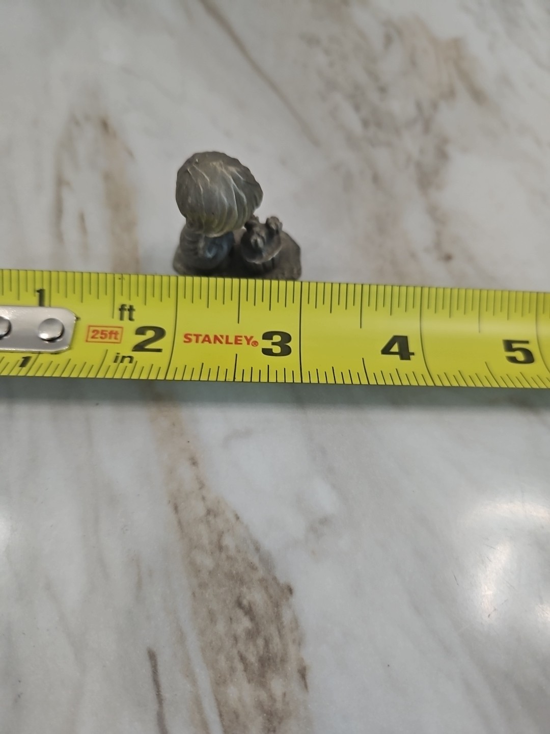 Vintage Hallmark Little Gallery Fine Pewter Little Girl with Flowers Figurine