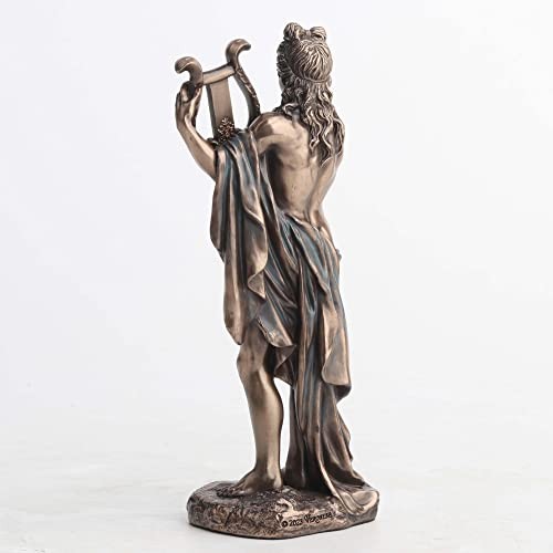 Veronese Design 6 1/4 Inch Tall Greek God Apollo Playing Lyre Cold Cast Resin