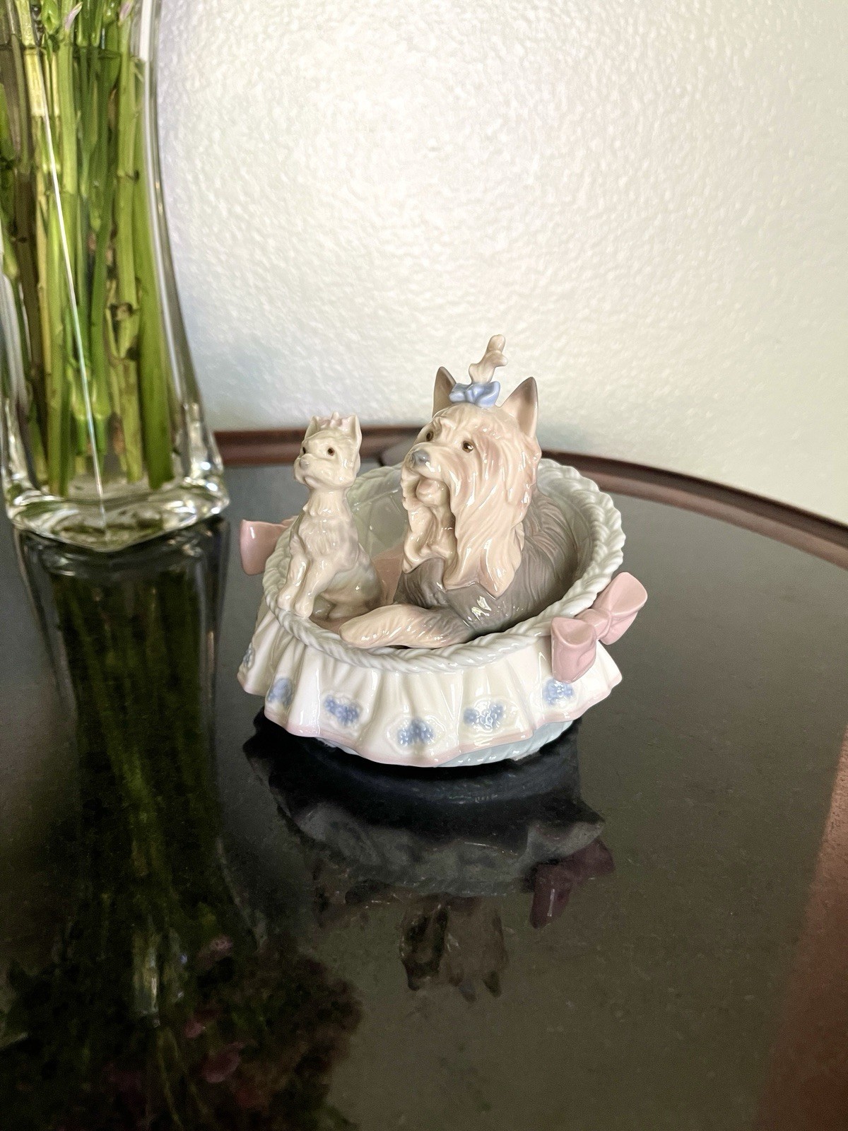 Retired Lladro Porcelain ‘Our Cozy Home’ #6469 Figurine Yorkie Yorshire Terrier