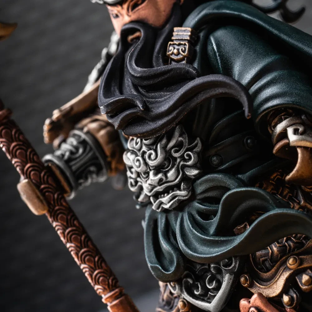 Guan Yu Figurine, Magnetic Metal Statue