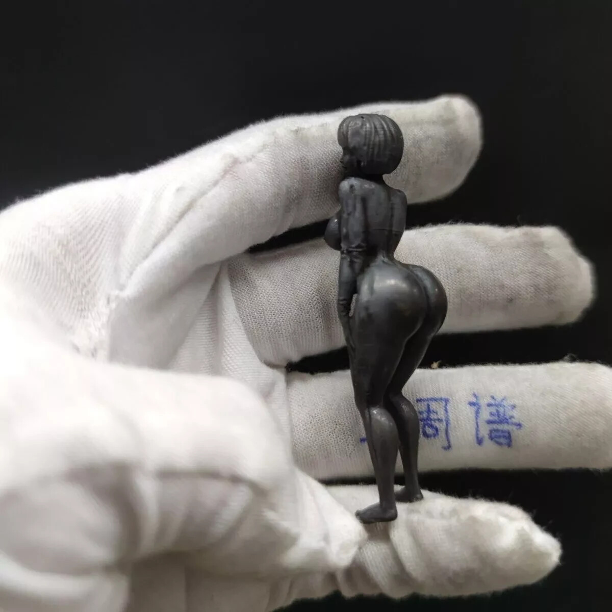 Black Solid Bronze Handicraft Nude Beauty Girl Fat Ass Model Statue Ornaments
