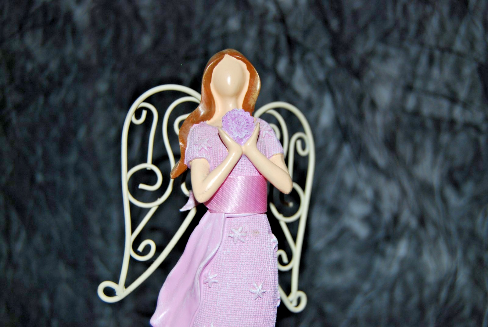 8” Burton & BURTON Christmas Pink Angel God Religious Wings Figurine #9721827