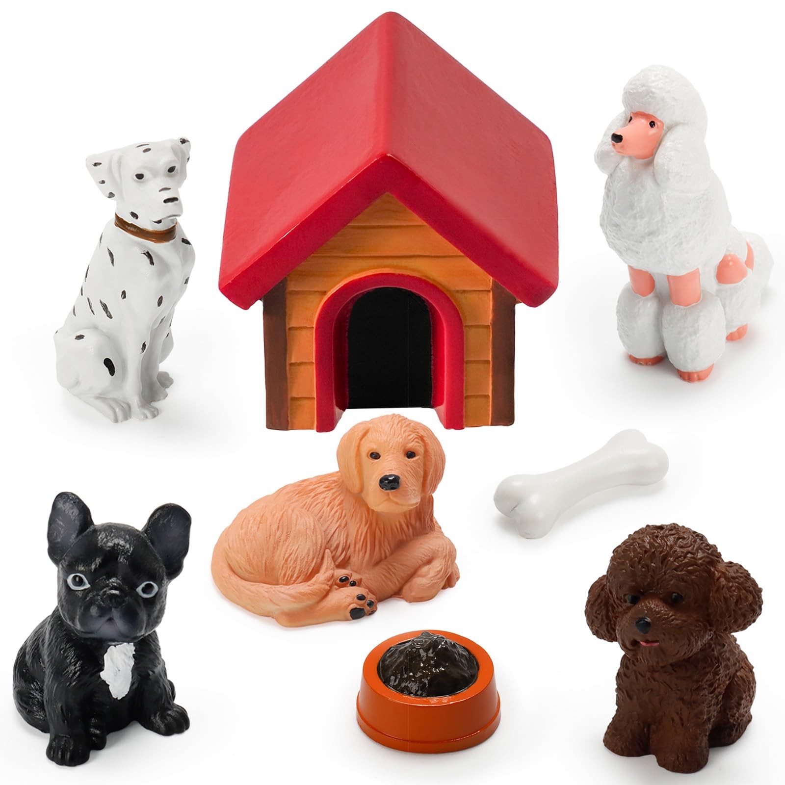 Dogs Figurines Home Desk Decor Christmas Birthday Gift