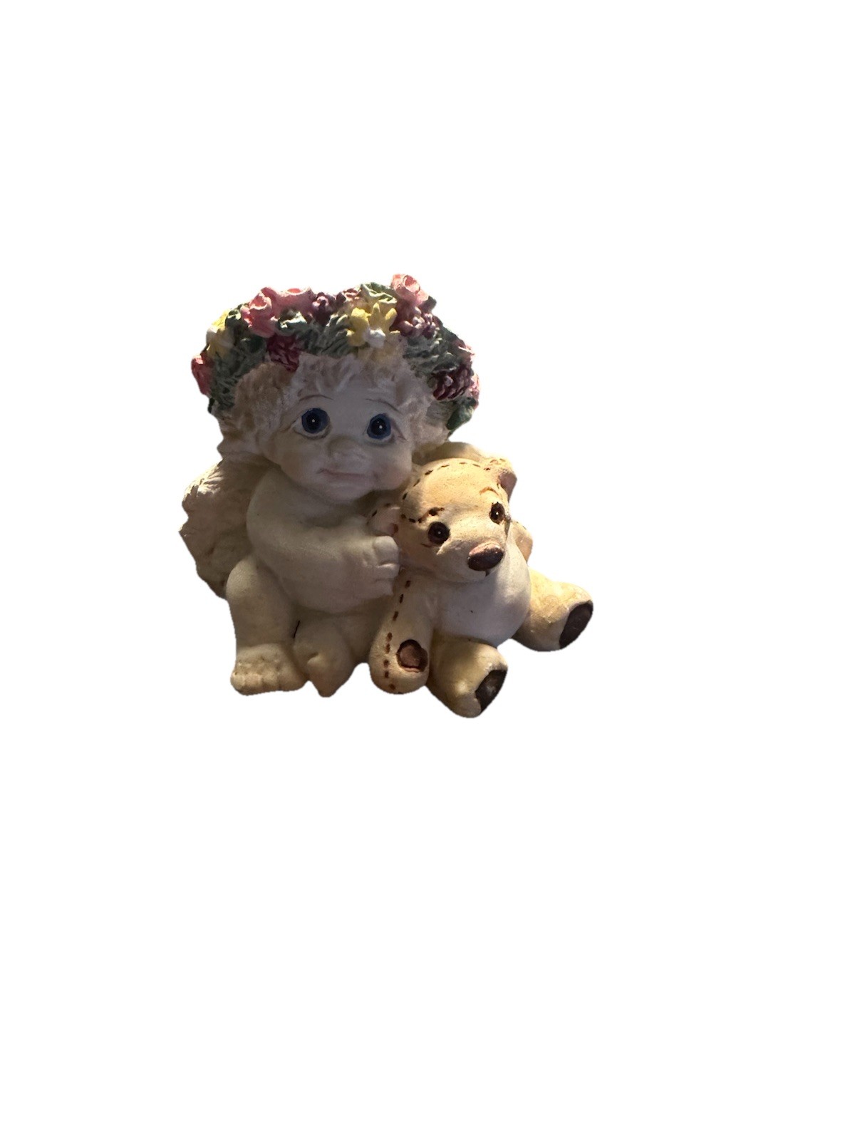 Vintage Dreamsicles “Playmates” Cherub Angel Figurine with Teddy Bear 1996