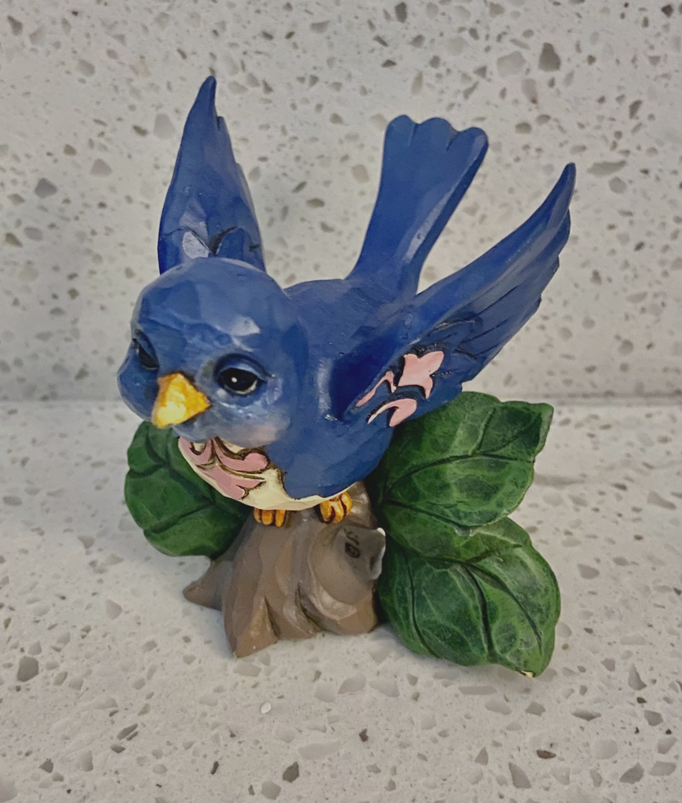 JIM SHORE Figurine BLUEBIRD ON BRANCH 3.5″ H Heartwood Creek #6006445 No Box H44