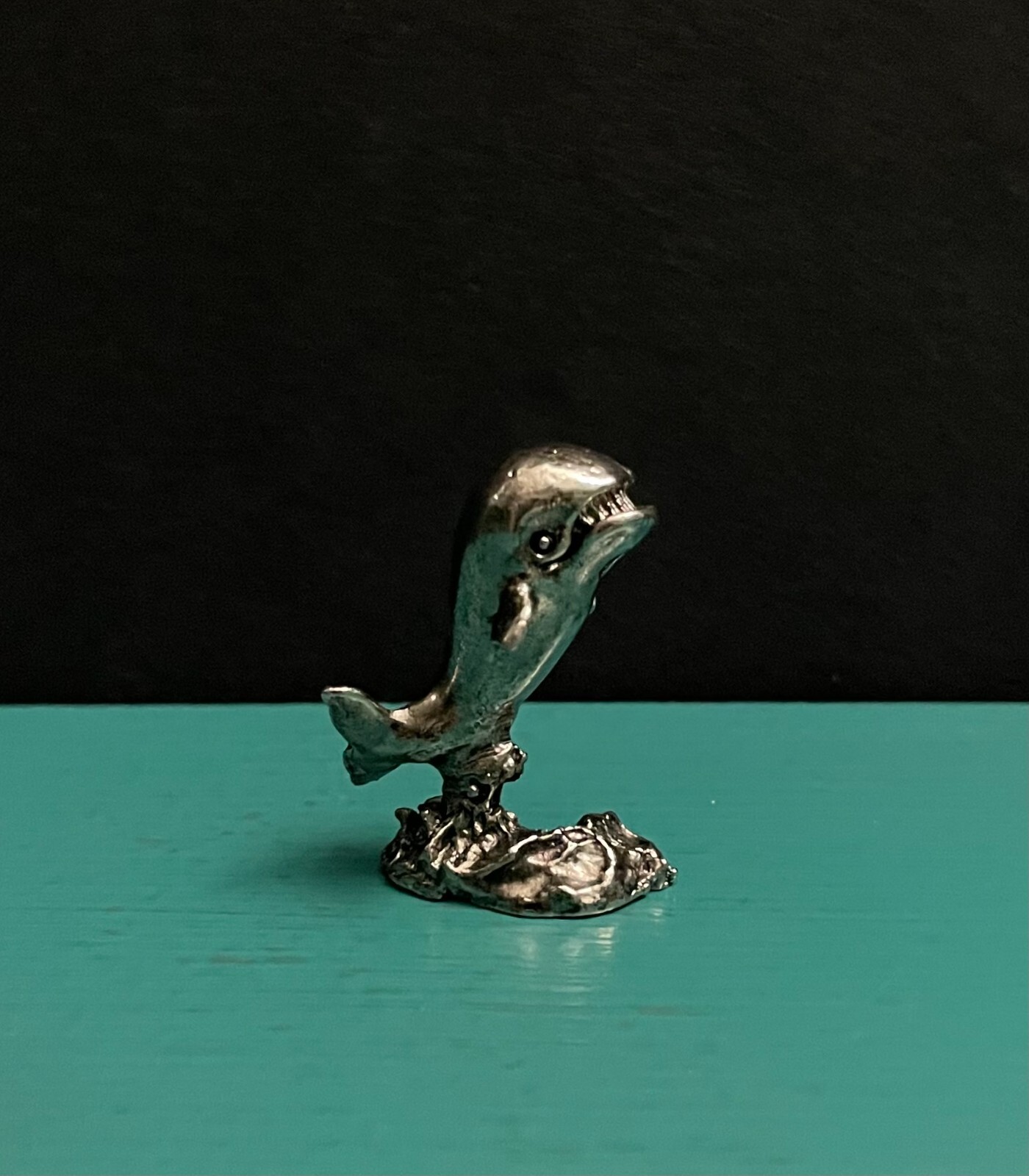 Pewter Sperm Killer Whale Cachalot Moby Dick Ocean Sea Cartoon Mini Art Figurine