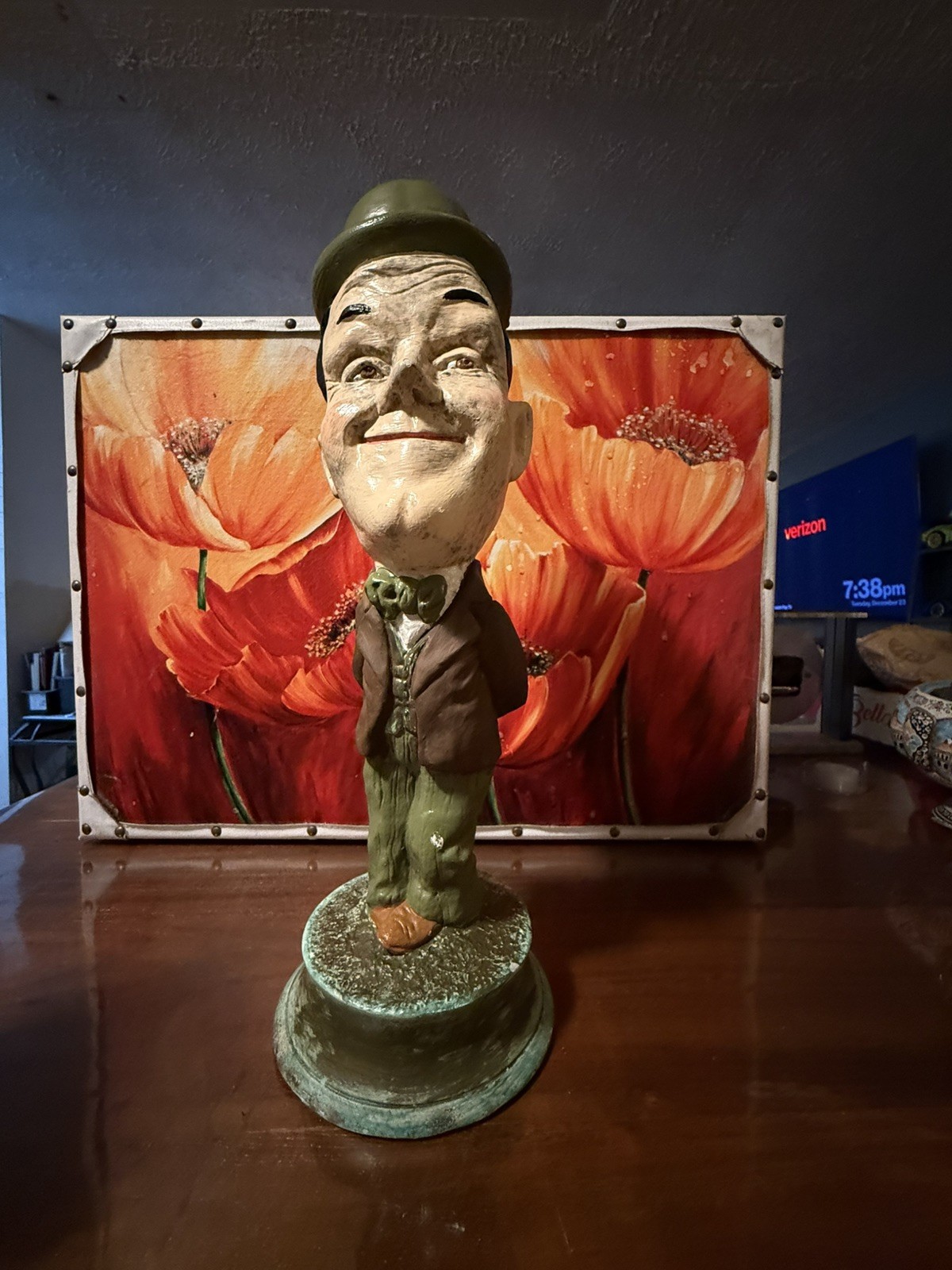 ESCO TUSCANY LIKE LAUREL AND HARDY CHALKWARE PLASTER STATUES
