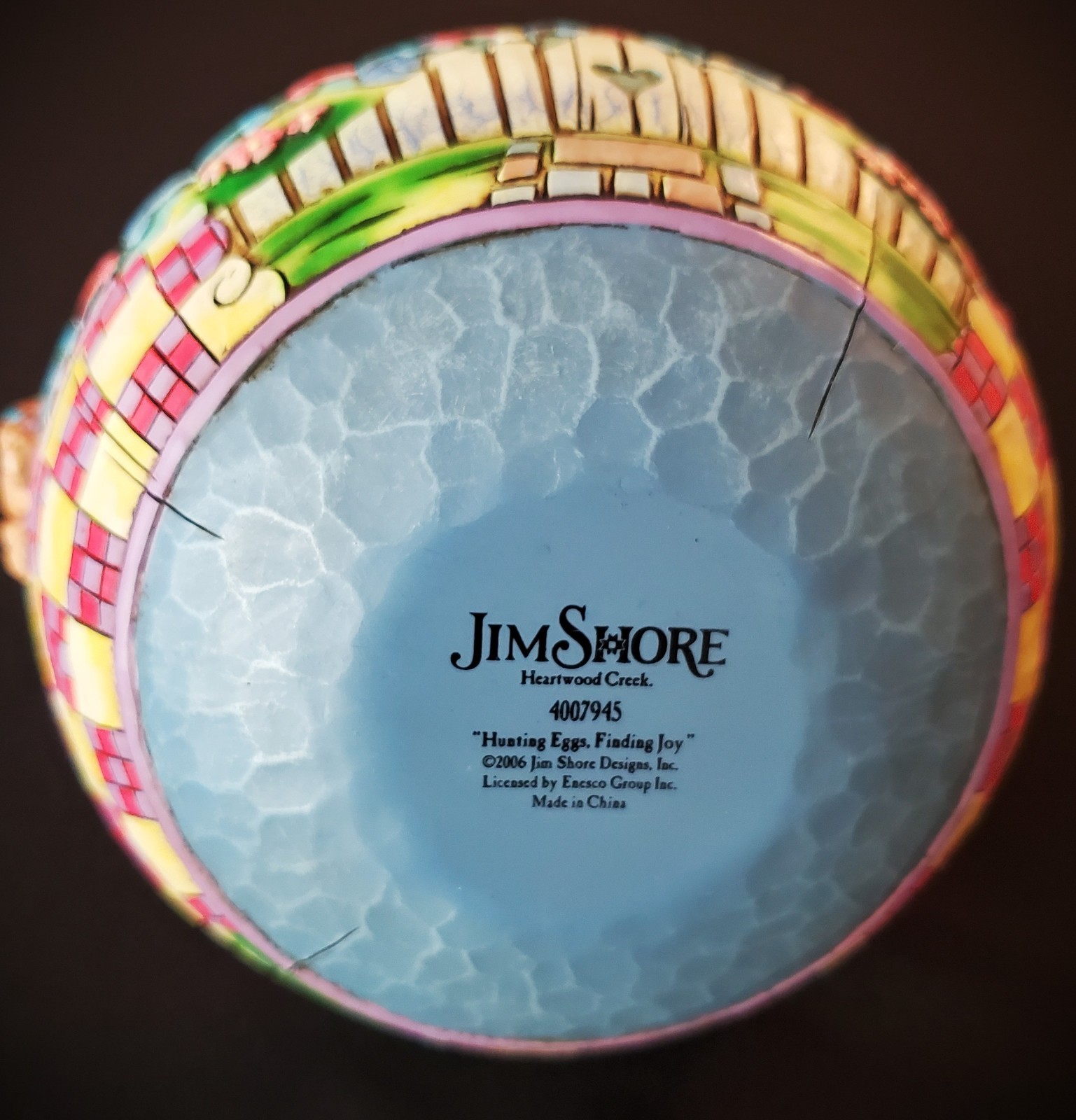Jim Shore Heartwood Hunting Eggs Finding Joy Easter Basket with Eggs 4007945