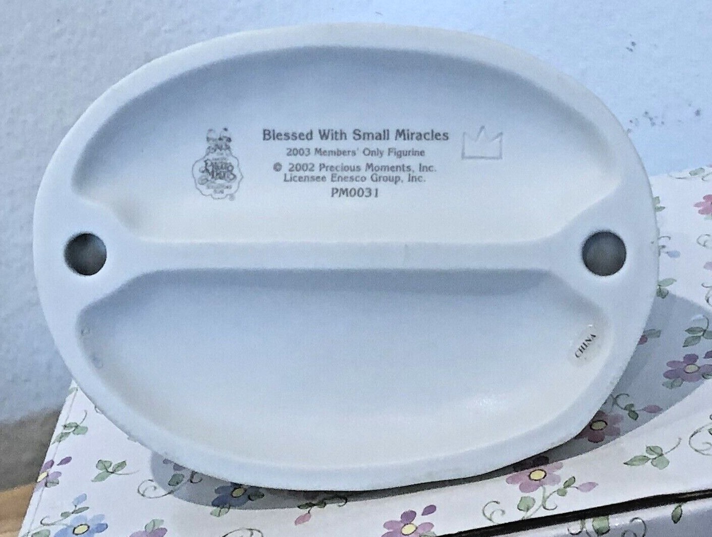 2003 VINTAGE PRECIOUS MOMENTS “BLESSED WITH SMALL MIRACLES” FIGURINE IN BOX