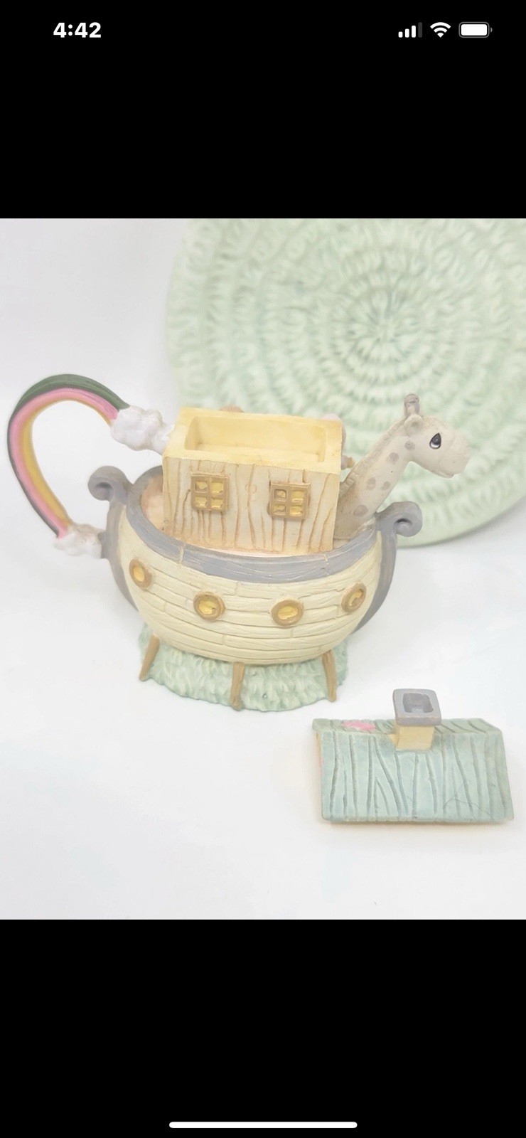 Vintage 1996 PRECIOUS MOMENTS Noah’s Ark Mini Tea Set 11 Pieces Complete Set