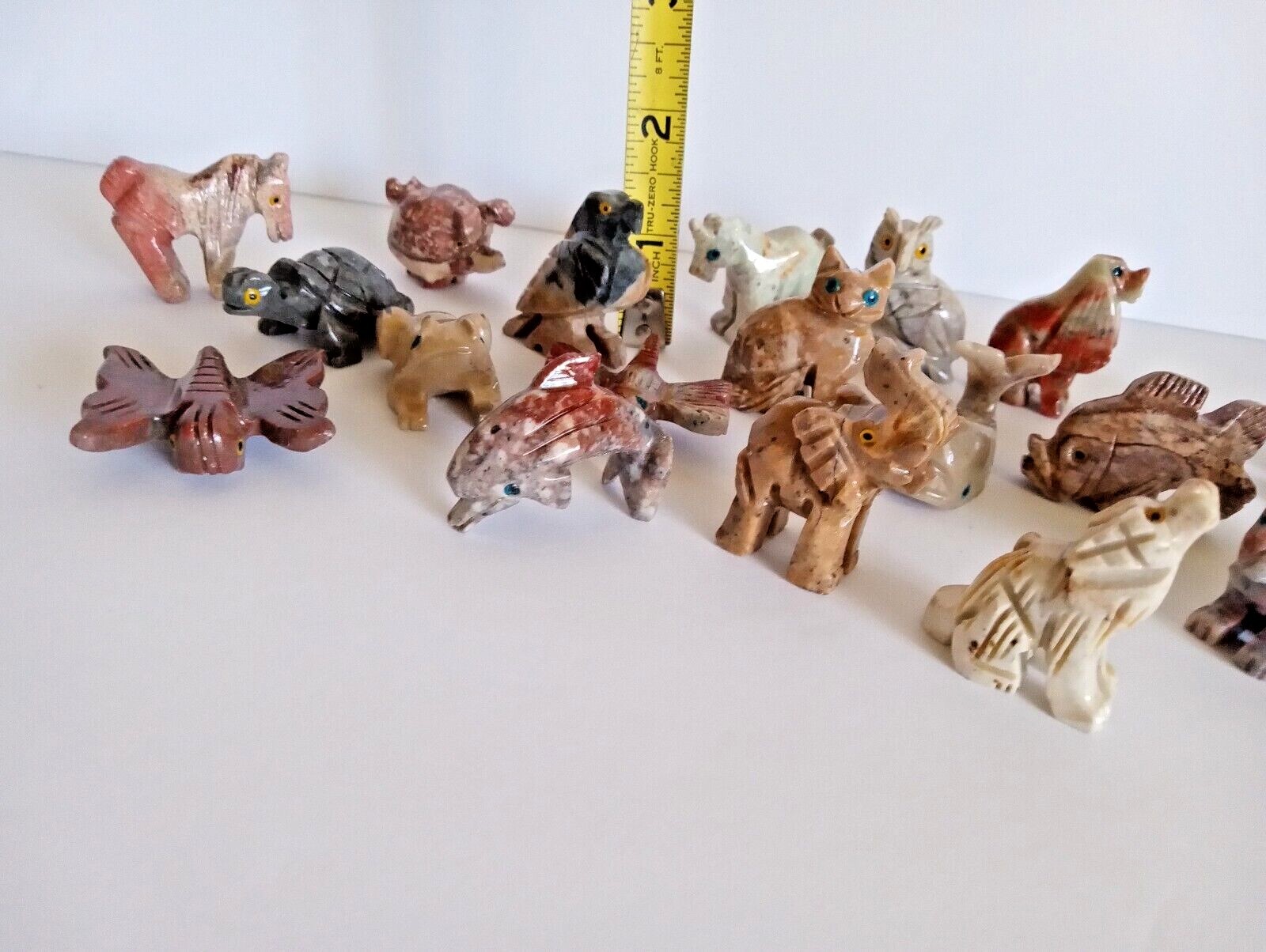 Miniature Hand-Carved Dolomite Animal Figurines