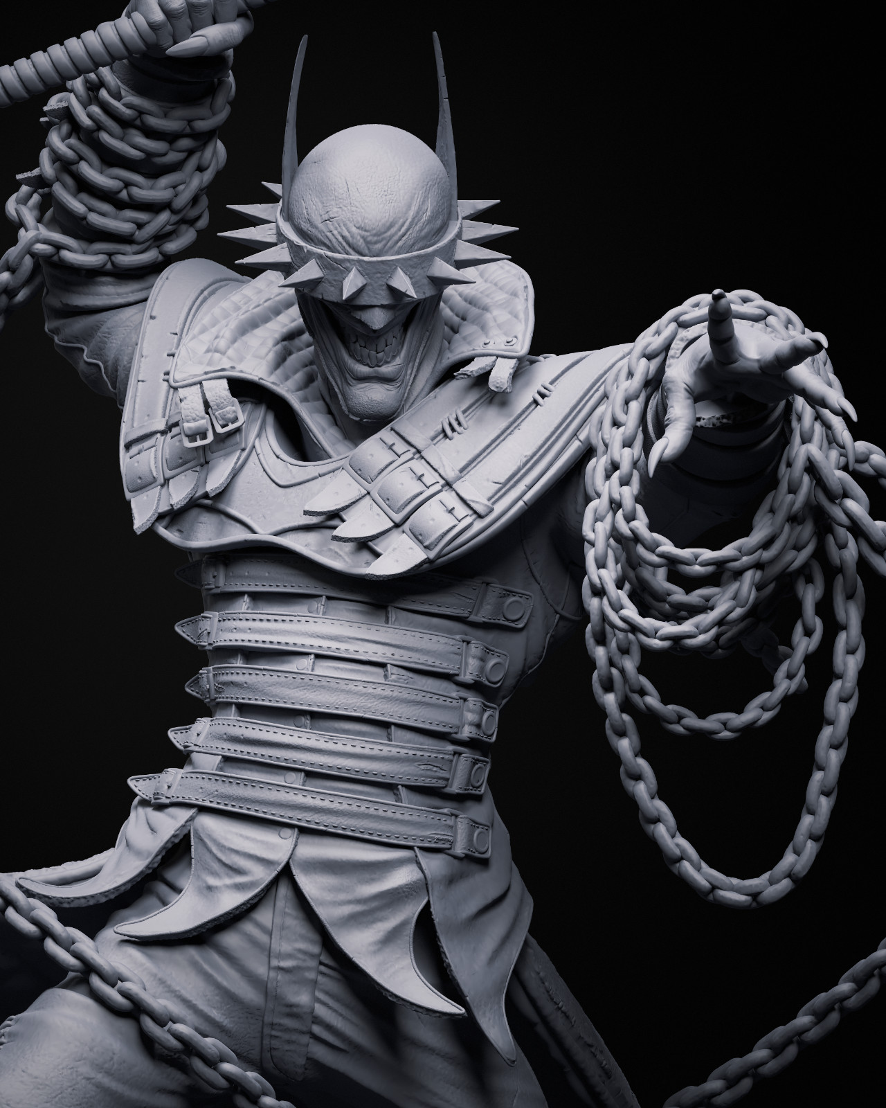 Batman Who Laughs 3D Resin Printed Statue – DC Unpainted Model Kit – 1/4–1/12