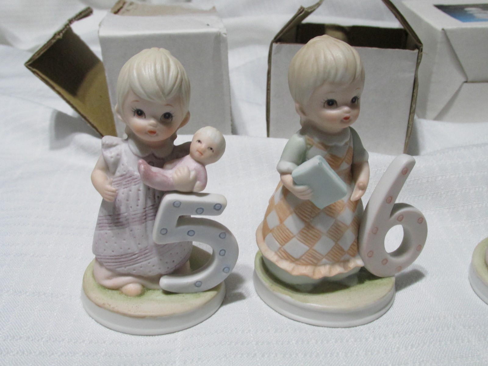 MIB Lot of 4 The Christopher Collection LEFTON Birthday Girl Figurines 5-8