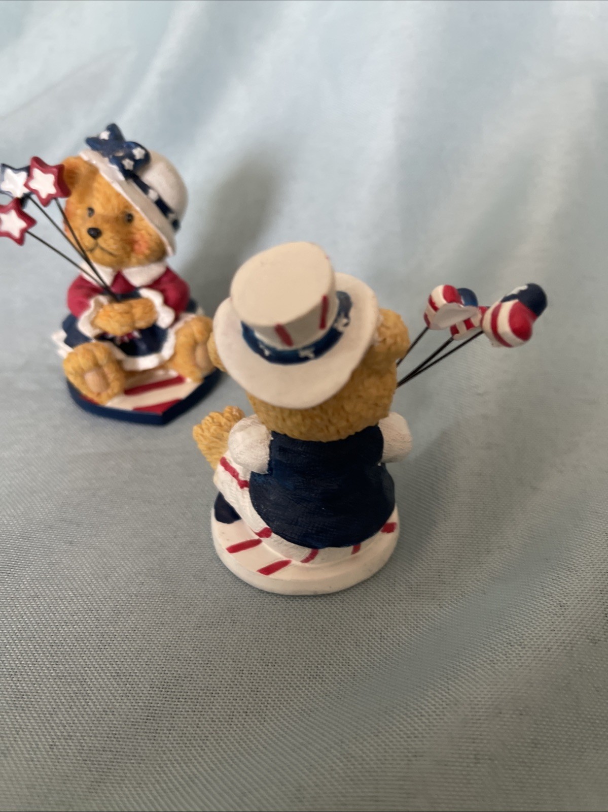 Patriotic Resin Set Of Bears Boy And Girl