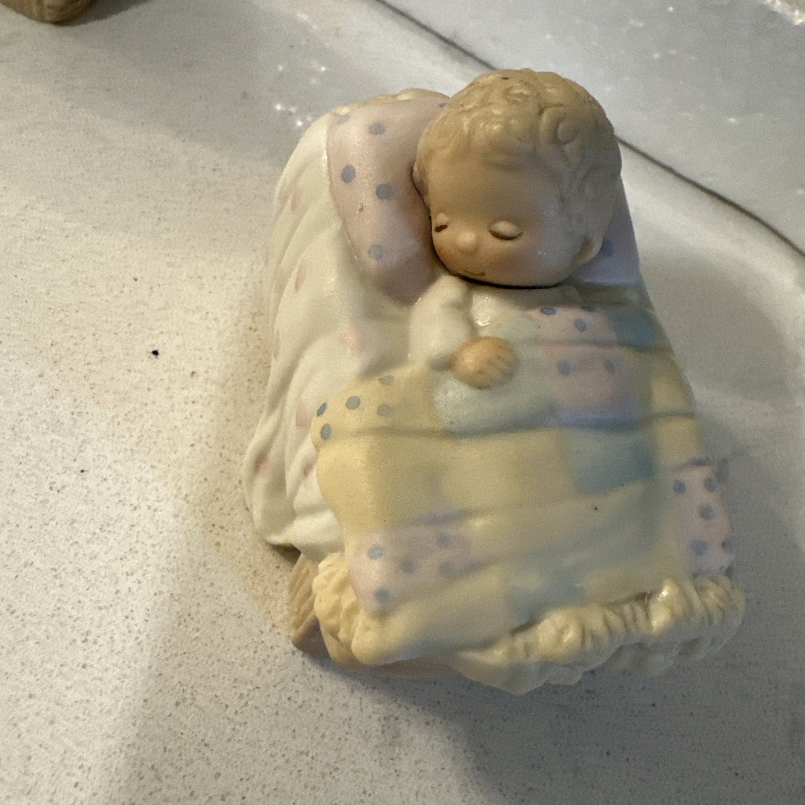 Precious Moments Nativity Set E2800 9 Piece 1979 & Box, Come Let Us Adore Him