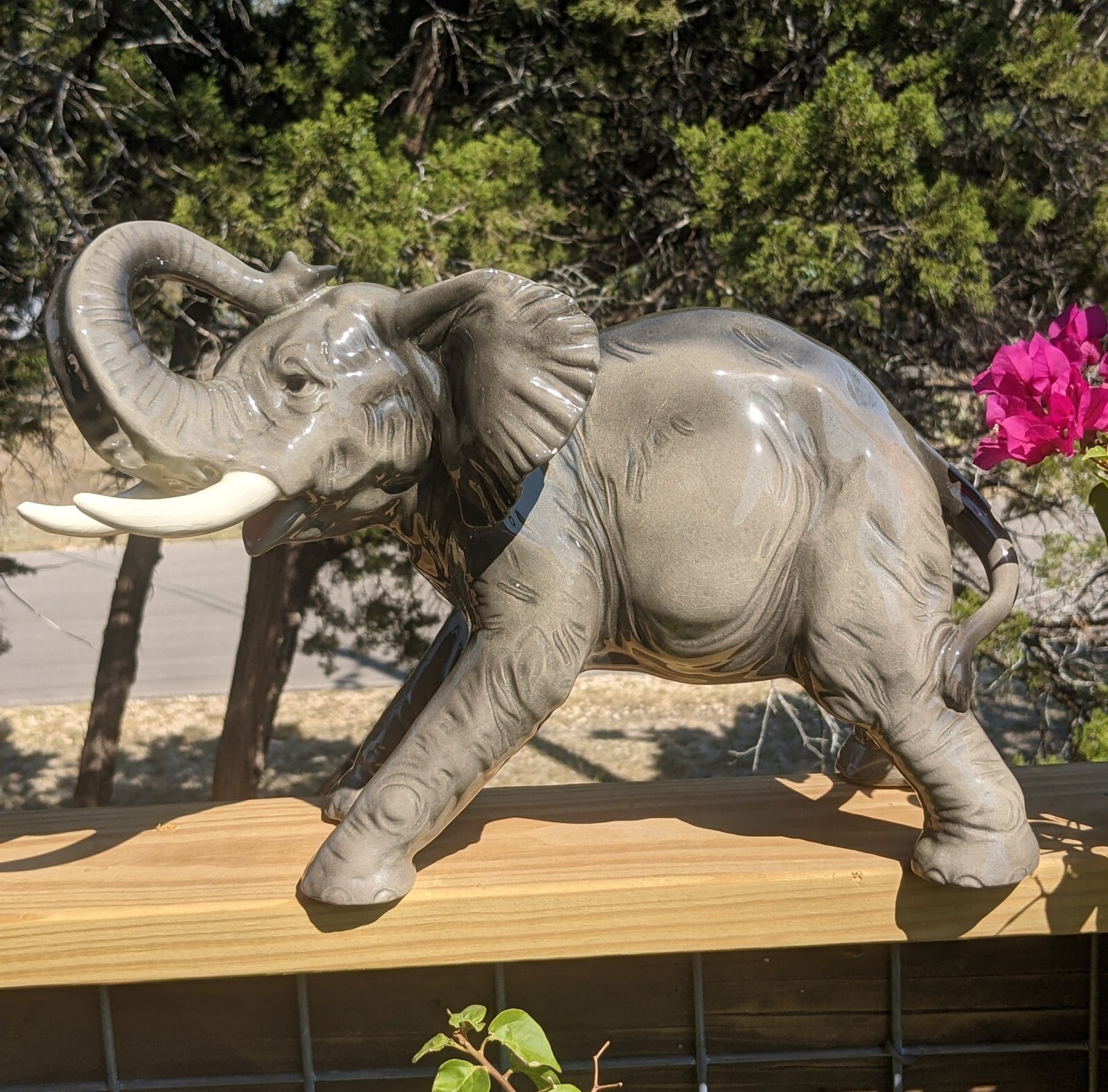 Vtg CORTENDORF 1950s 13″ Porcelain ELEPHANT Figurine #2011 Western Germany -Rare
