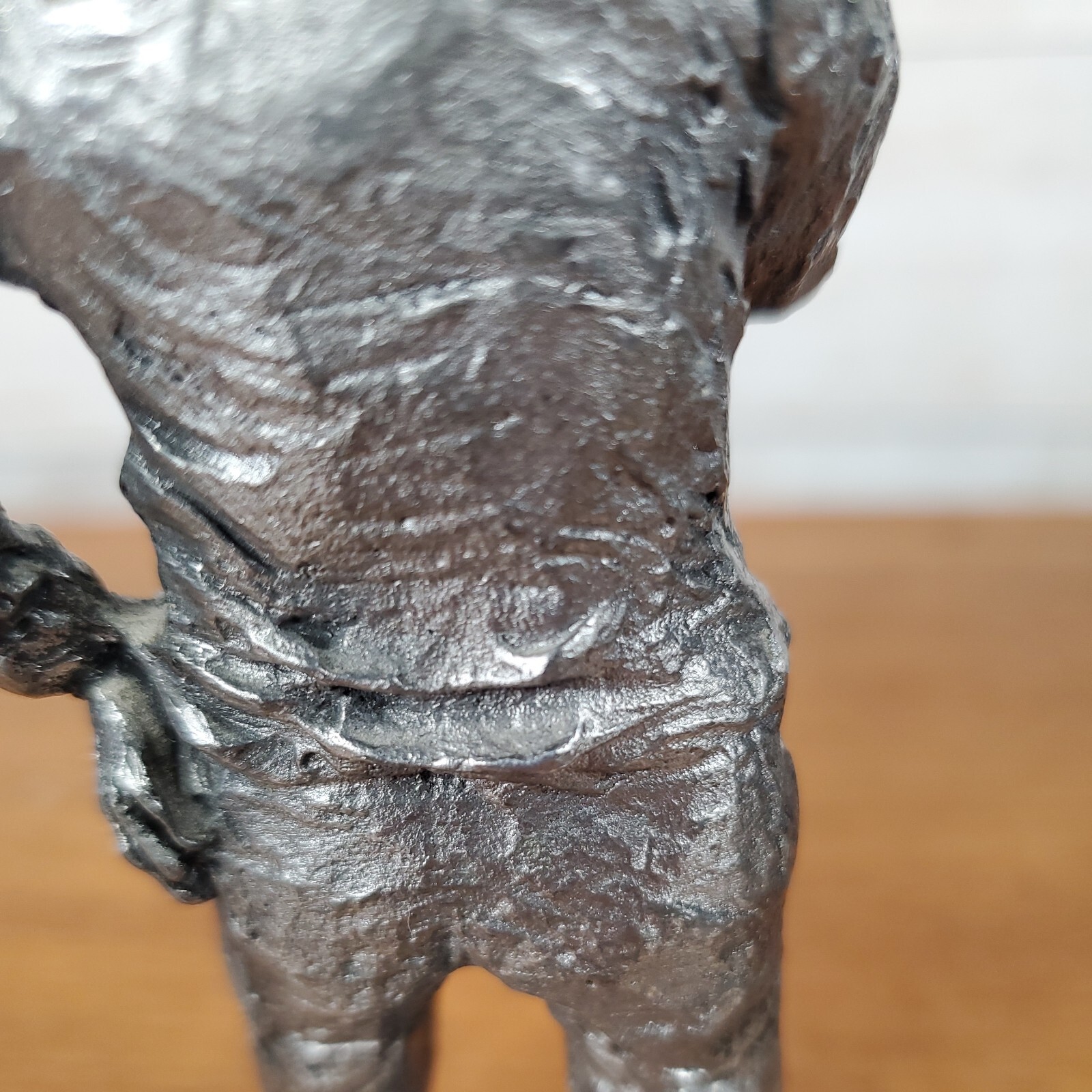 Michael Ricker Thinking Man Pewter Figuirine Signed 7 inches tall