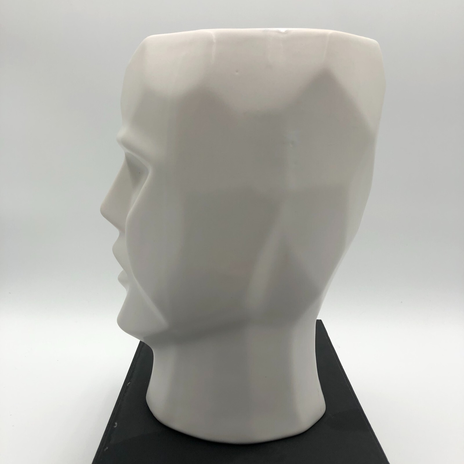 Geometric Ceramic 9 Inch Head Decorative White