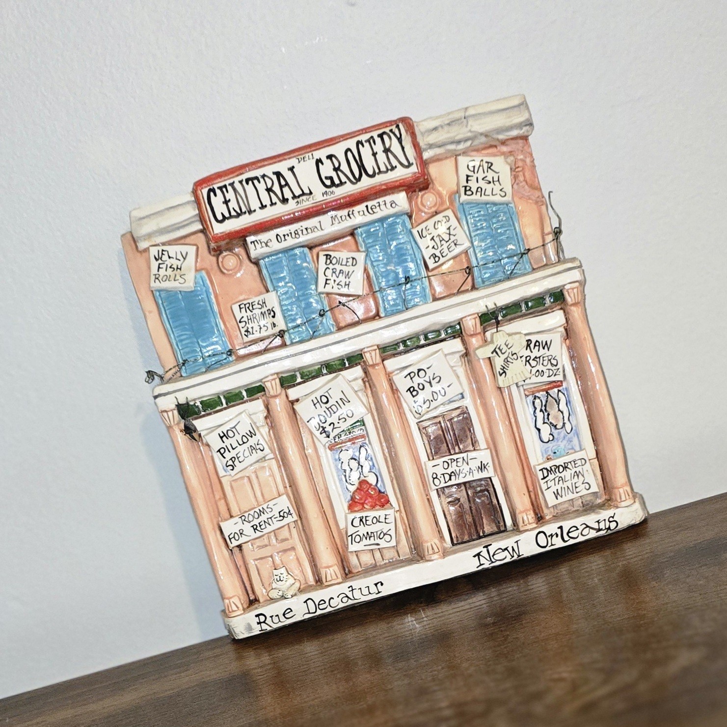 Vintage New Orleans Central Grocery wall plaque ✨ French Quarter decor
