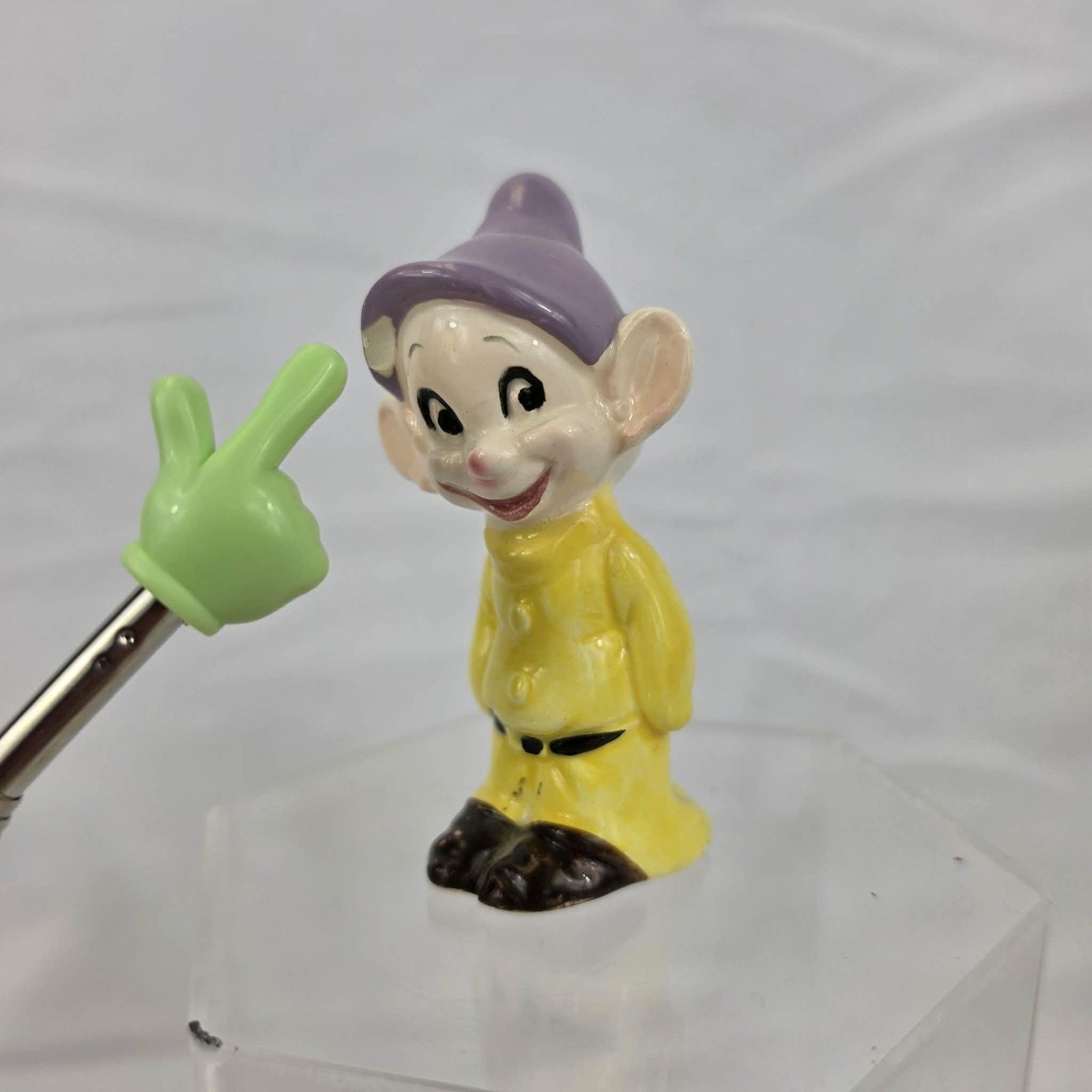 Vintage Snow White Seven Dwarfs Ceramic Figurine Set Japan Disney