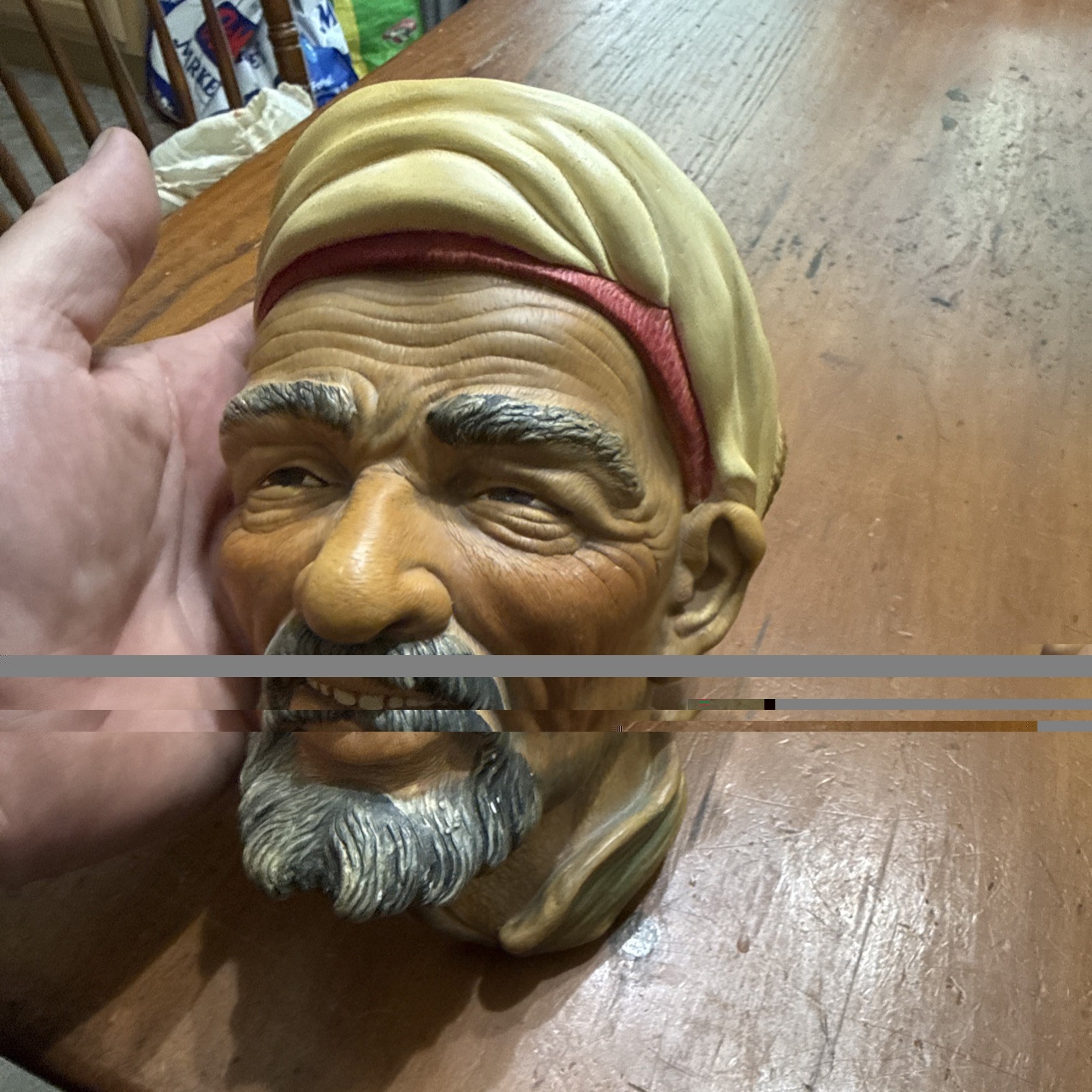 VTG RARE Legend Productions England Sheik & Turkish Lot Chalkware Heads 7 Inches