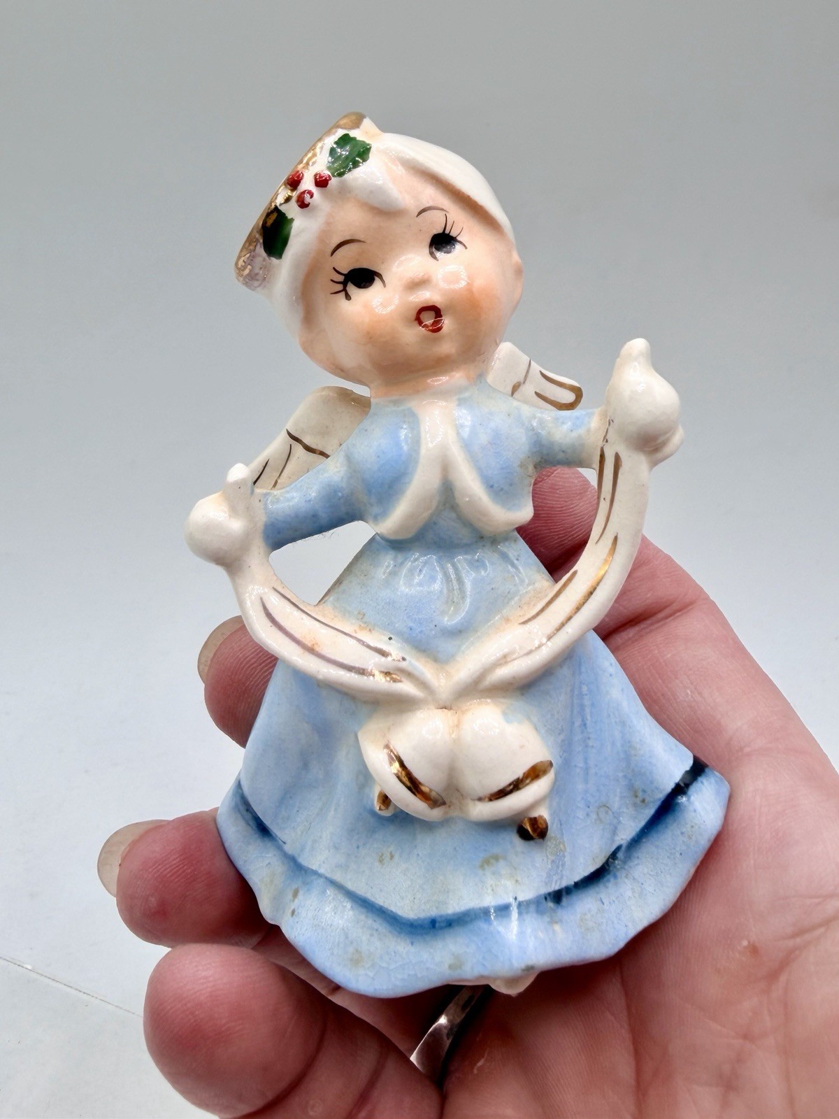 Vintage 1950s Napco Japan Ceramic Christmas Angel Figurine Rare