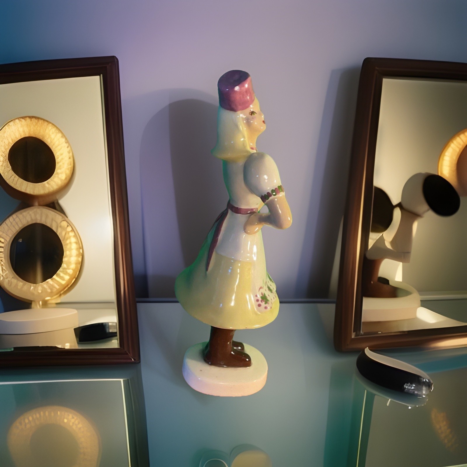 Yuna 31 #32 Hollohaza porcelain Figurine of a Woman in Hungarian Folk Atire