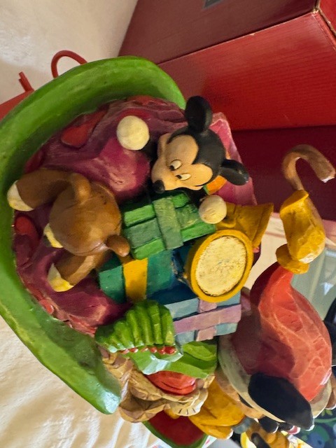 Jim Shore Disney Mickey Pluto Christmas Sleigh Laughing All The Way 4005626