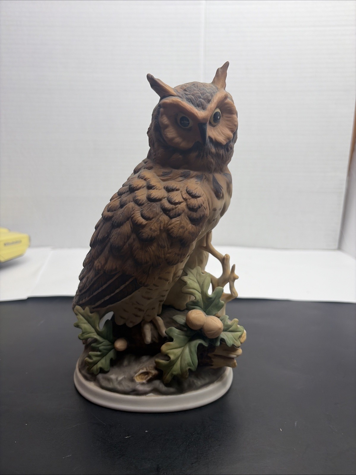 Vintage Lefton China Hand Painted Porcelain Owl Figurine #801