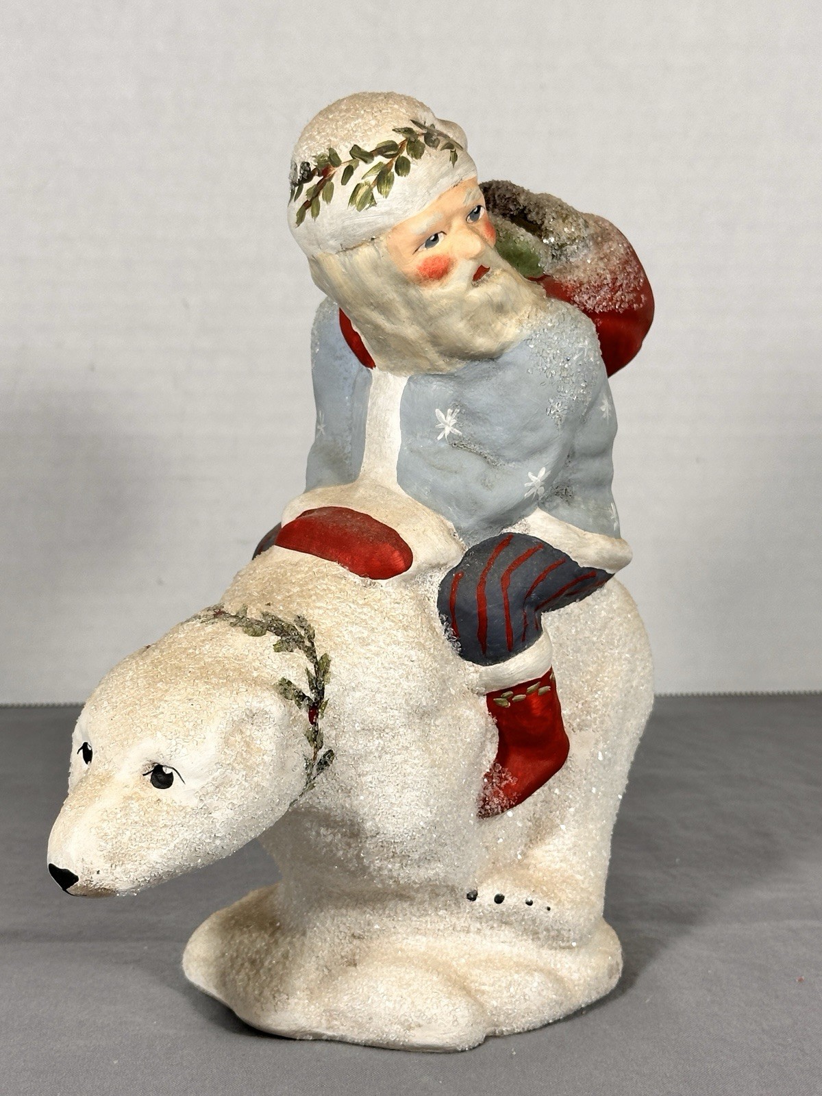 Walnut Ridge Arctic Ride Santa Polar Bear LE 261/500 2002 Kathi Lorance Bejma 9”