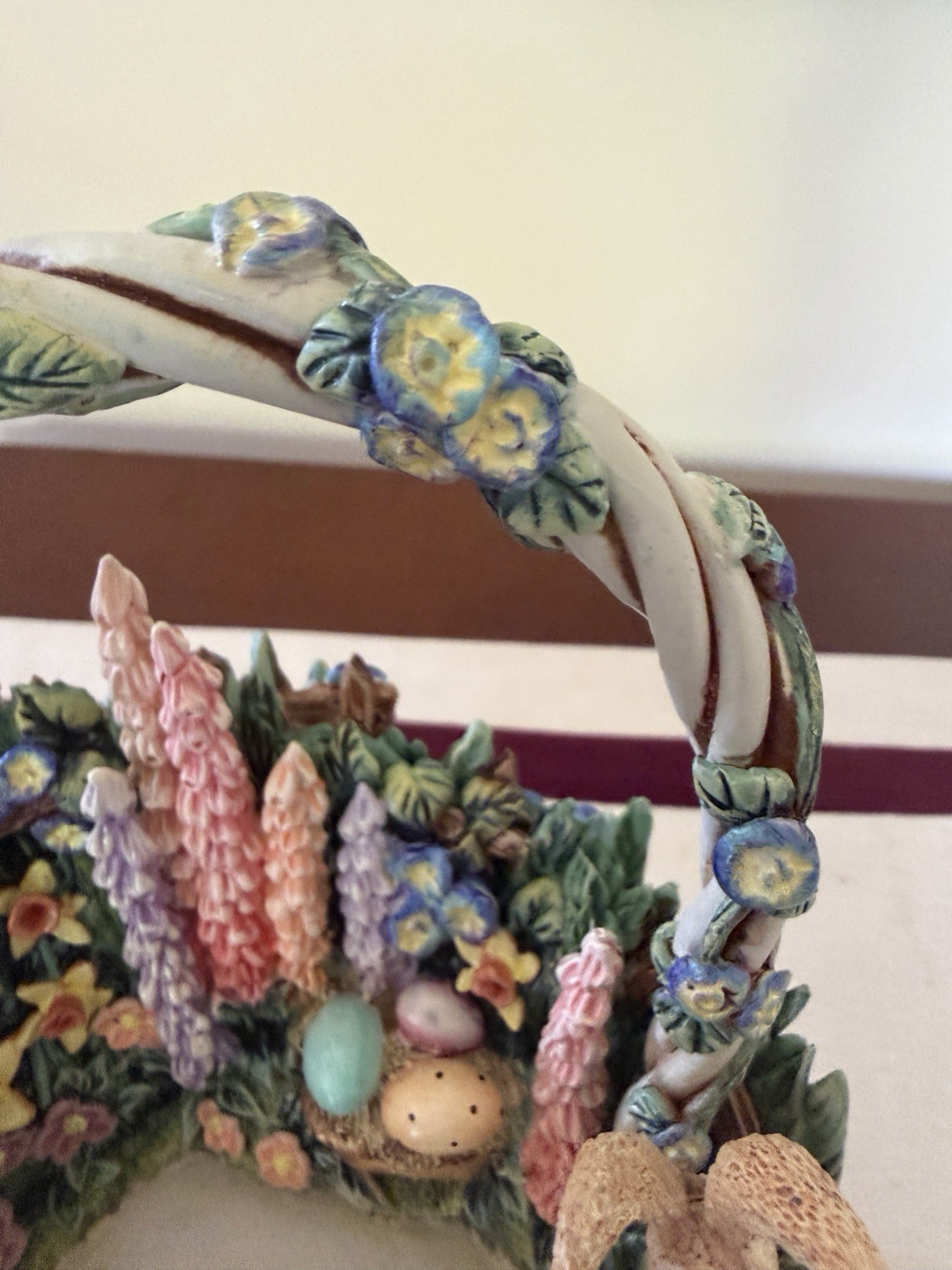 Goebel Easter Basket Hummelscape Joys of Spring Vintage 2000 #1059D