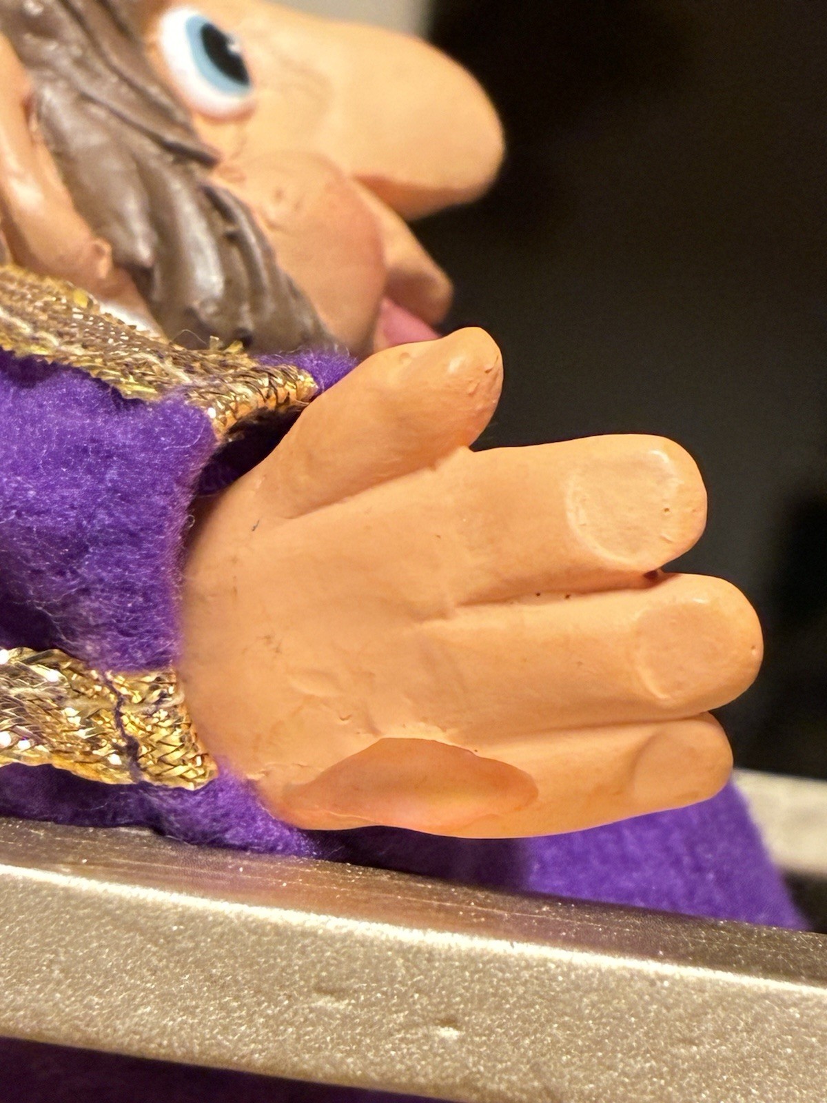 RUSS Medieval Court King Samson Handpainted Ceramic Beanie Plush figurine Doll