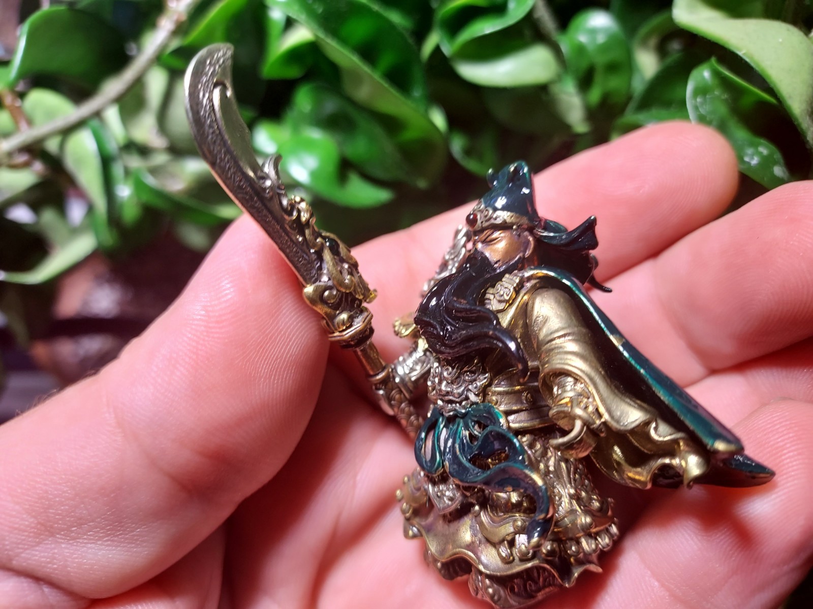 Guan Yu Figurine, Magnetic Metal Statue