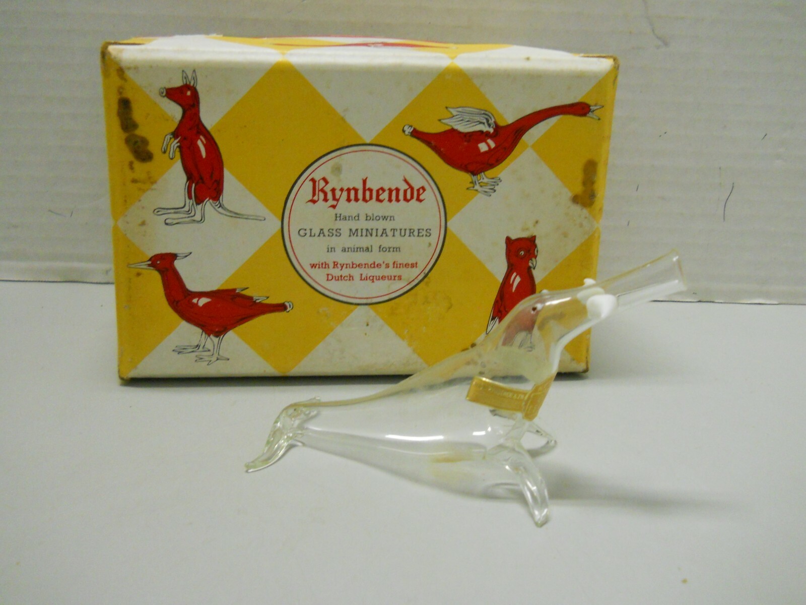 Rynbende Hand Blown Glass Animal Walrus Figurine Decanter Box EMPTY #1